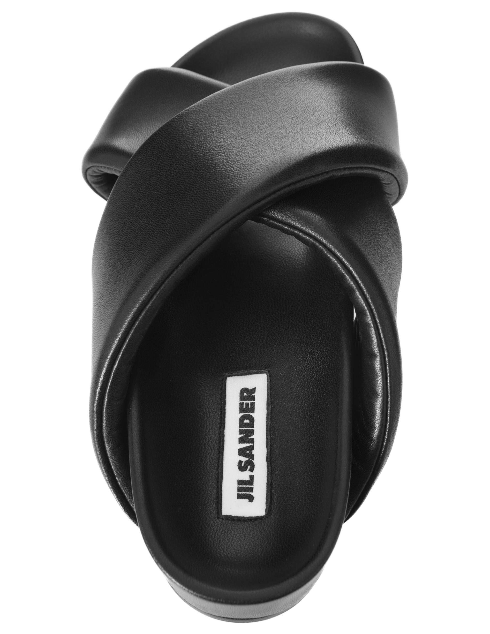 Черные сандалии из кожи Jil Sander J32WP0001/P5057/001, размер 40;41;42;43;44;45