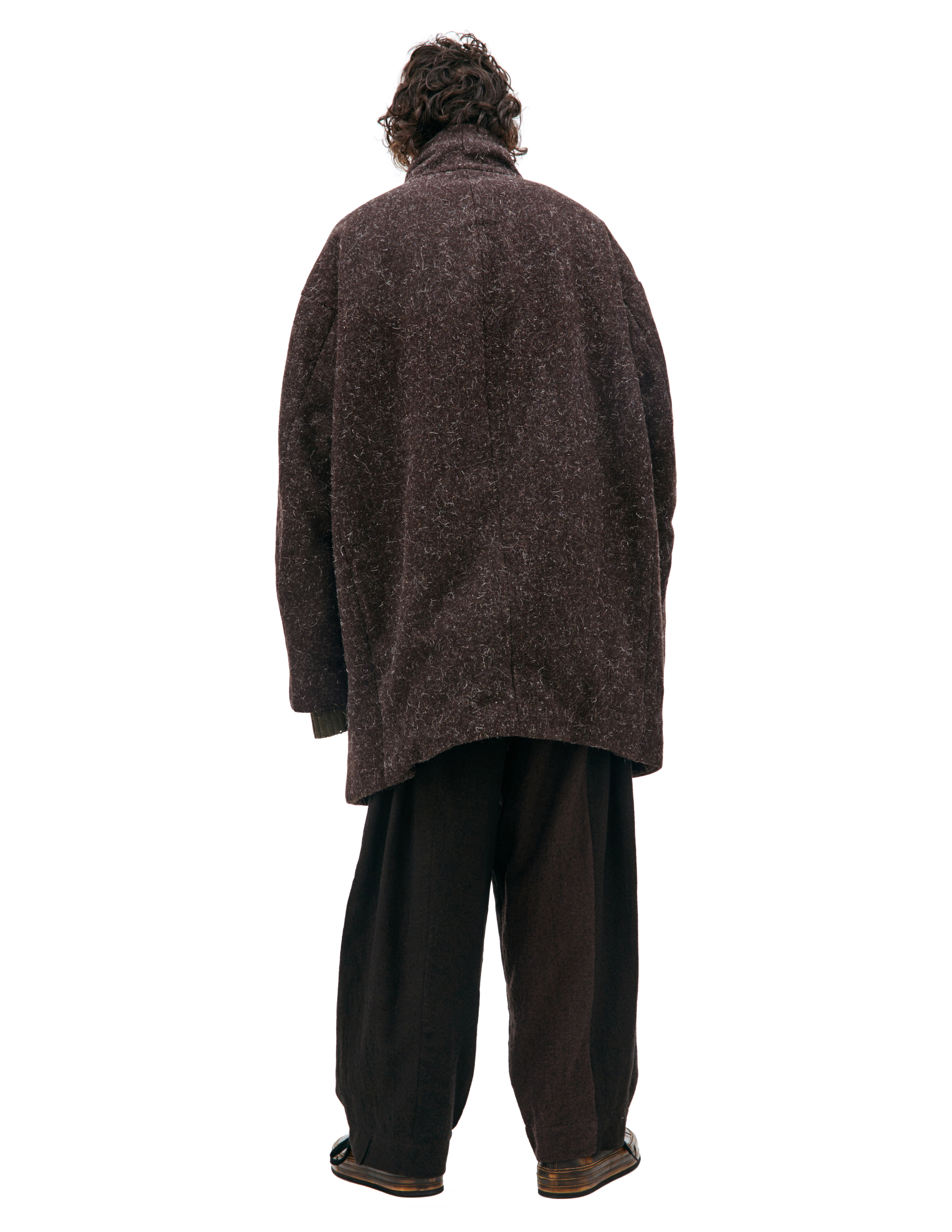 Шерстяное пальто с высоким воротником Ziggy Chen 0M2331202, размер 48;50;52 - фото 4