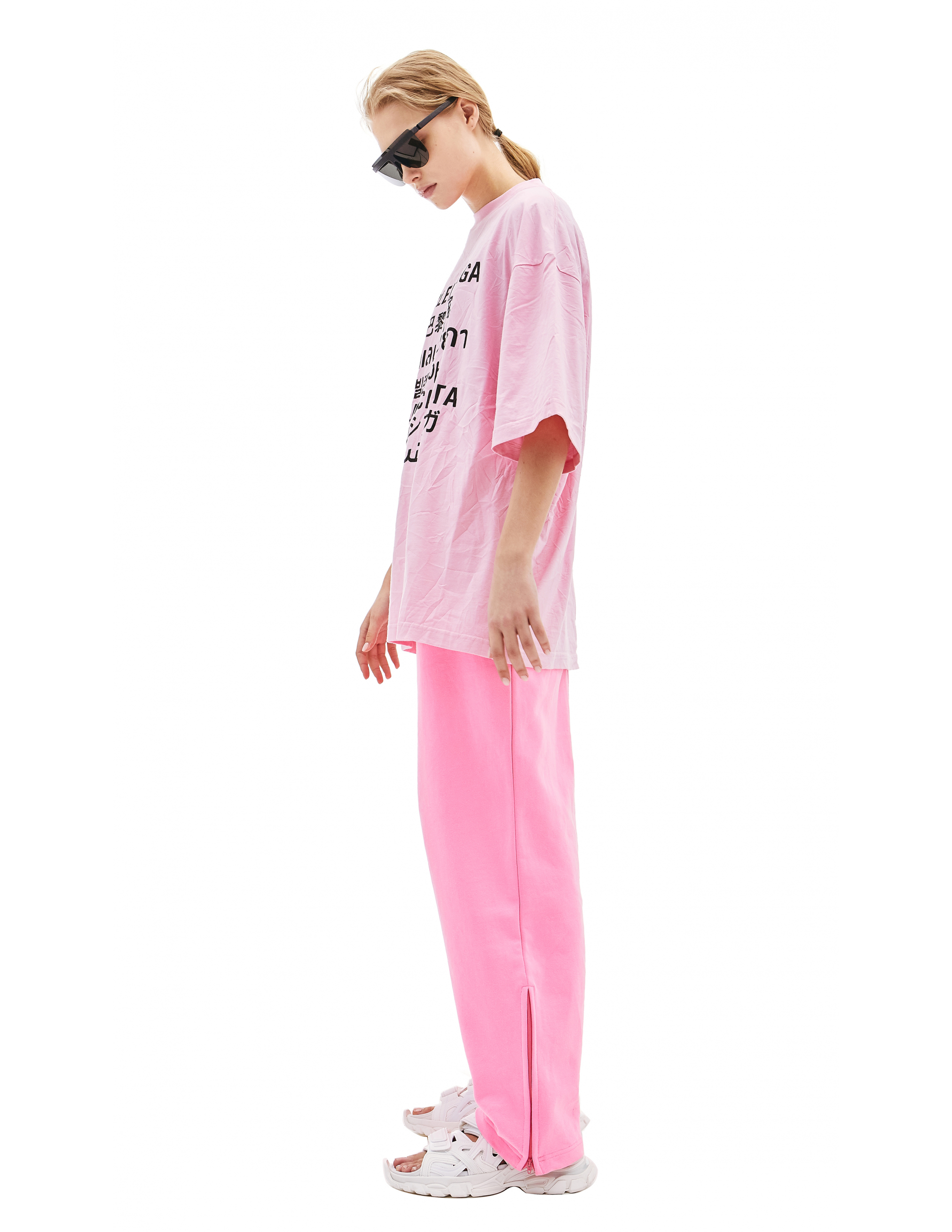 Розовая футболка Languages - Balenciaga 641532/TJVI3/1401 Фото 3