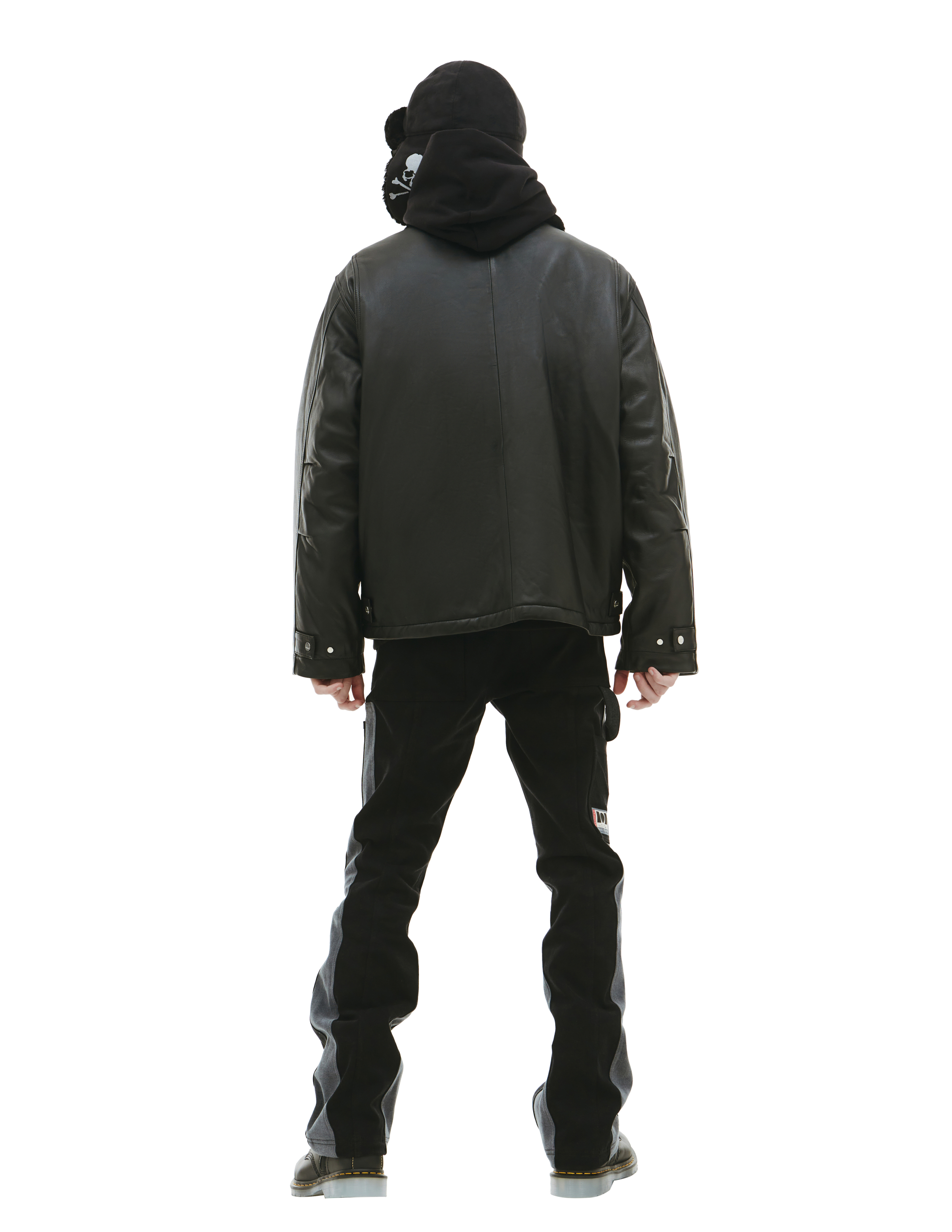 Кожаная куртка с меховым воротником Nahmias AW22-2-7017-F0046-BLACK, размер XL;L - фото 3