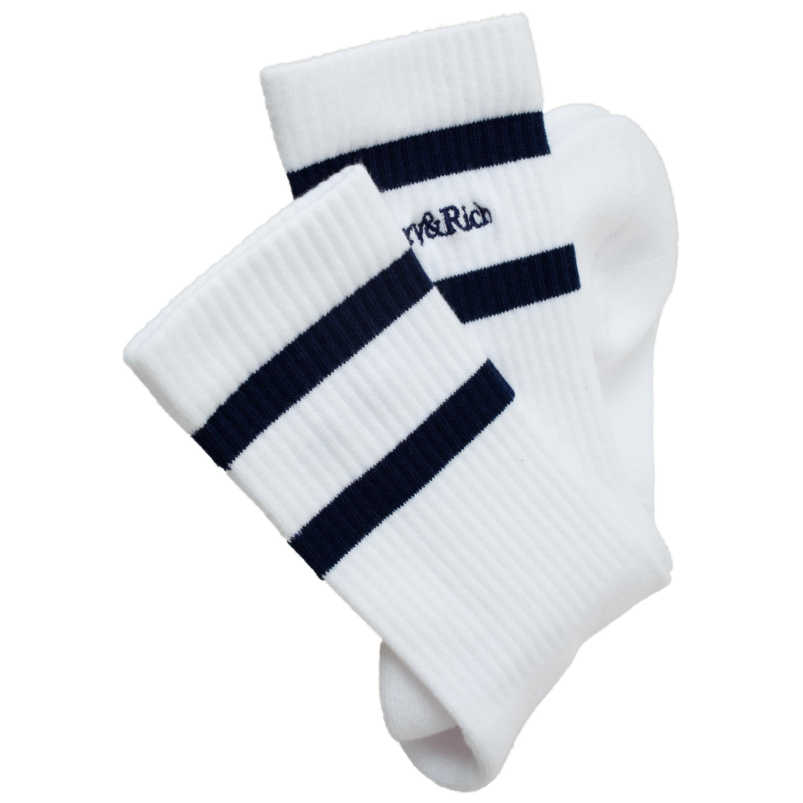 Белые носки с вышивкой логотипа SPORTY & RICH SO922WH, размер One Size - фото 2