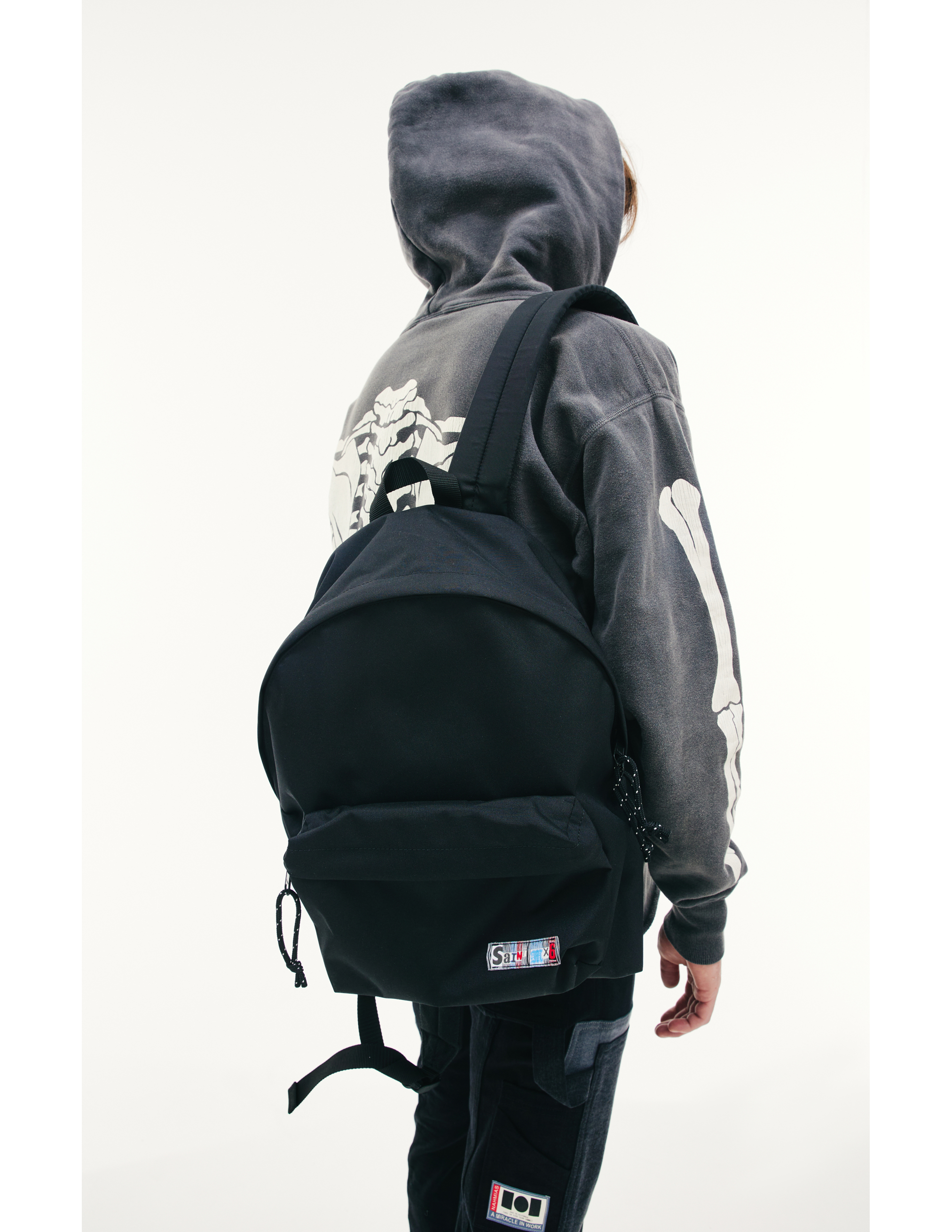 Черный рюкзак M с нашивкой логотипа Saint Michael SM-S23-0000-077, размер One Size - фото 4