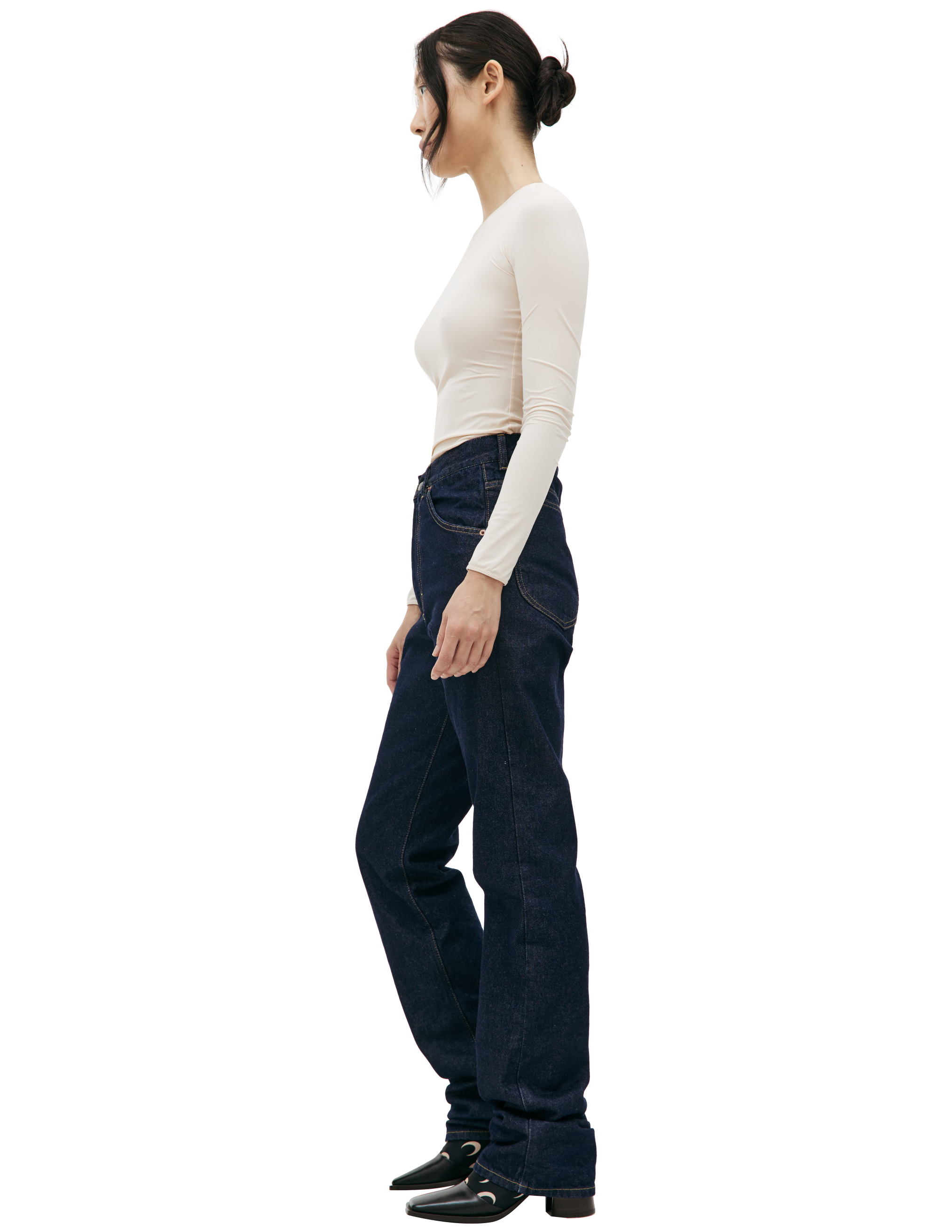 Прямые джинсы с контрастной строчкой Maison Margiela S67LA0026/S30854/470, размер 30;32;34