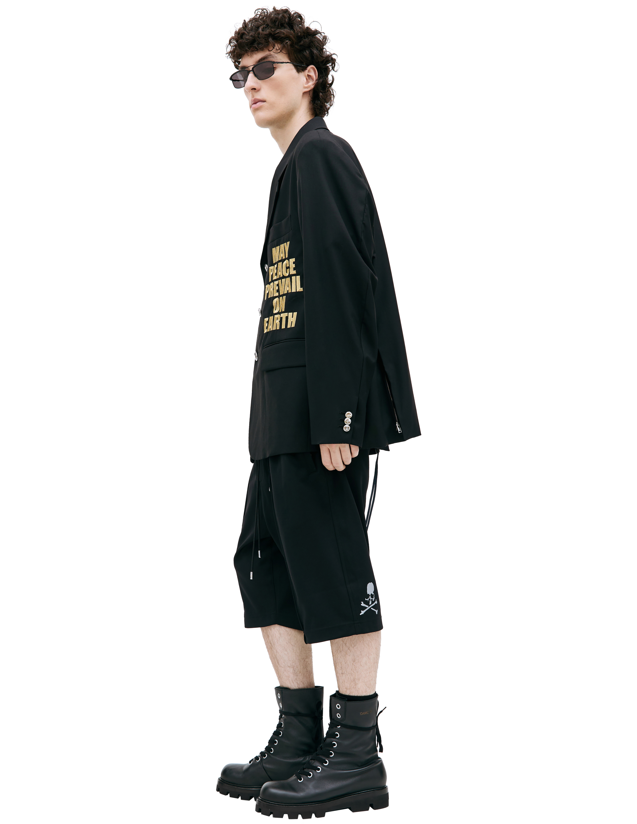 Однобортный пиджак с вышивкой May Peace Mastermind WORLD MW23S10-JA002, размер L;XL - фото 2