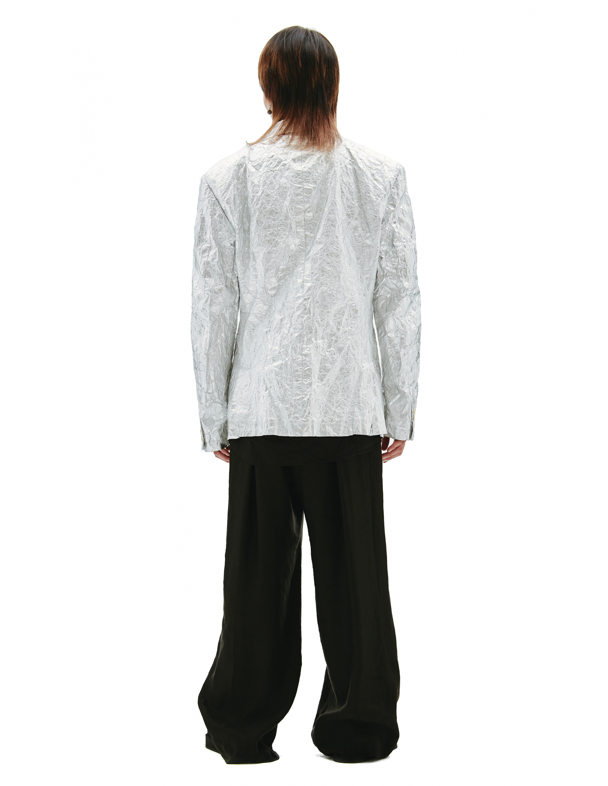 Серебристый пиджак Comme des Garcons Homme plus PG-J029-051-1, размер XL;L - фото 3