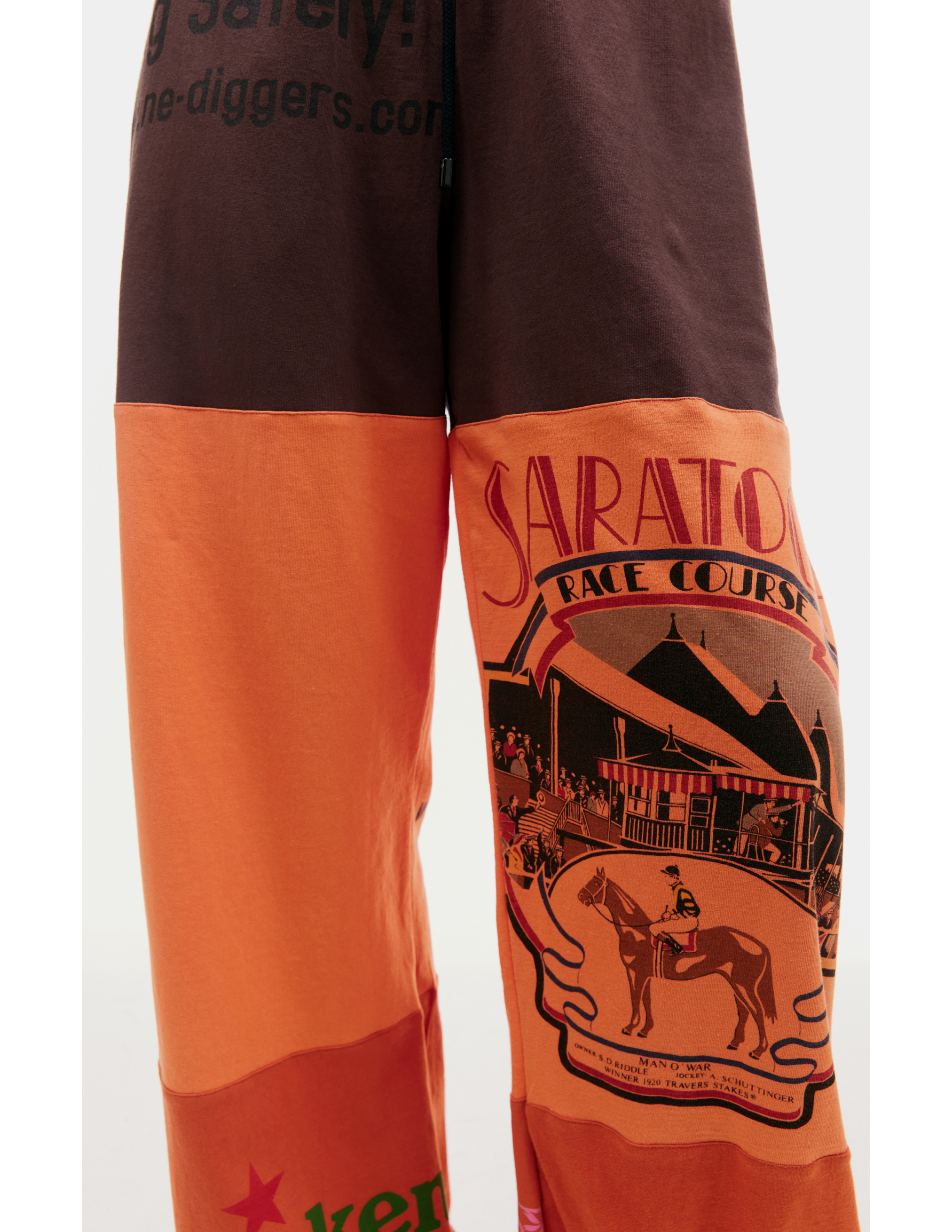 Спортивные брюки в стиле пэчворк MARINE SERRE UPA022/UJER0003/OR52, размер L;XL UPA022/UJER0003/OR52 - фото 4