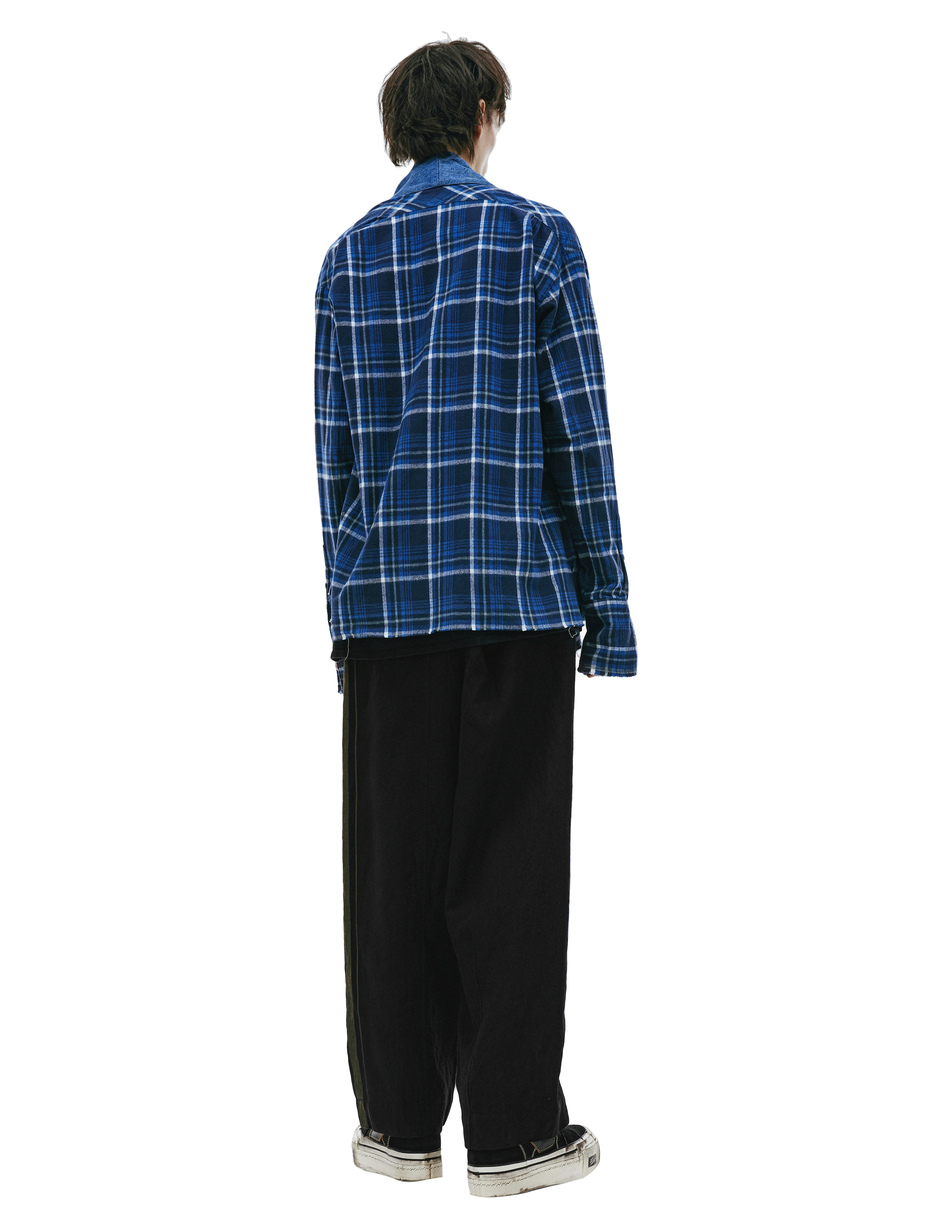 Комбинированная рубашка-кимоно Greg Lauren FM125, размер 4;5 - фото 4
