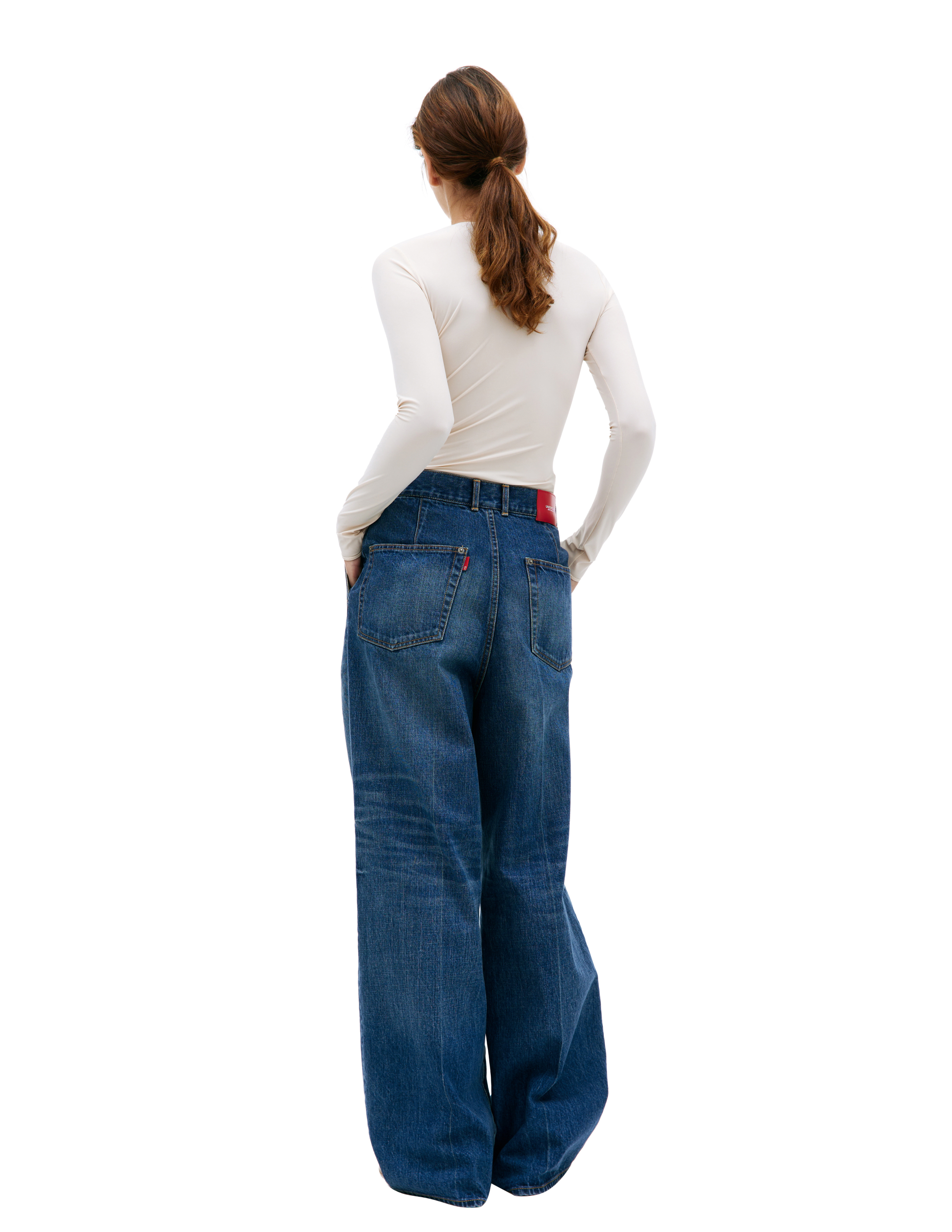 Широкие джинсы с защипами Undercover UC1C1504-2/INDIGO, размер 3 UC1C1504-2/INDIGO - фото 3