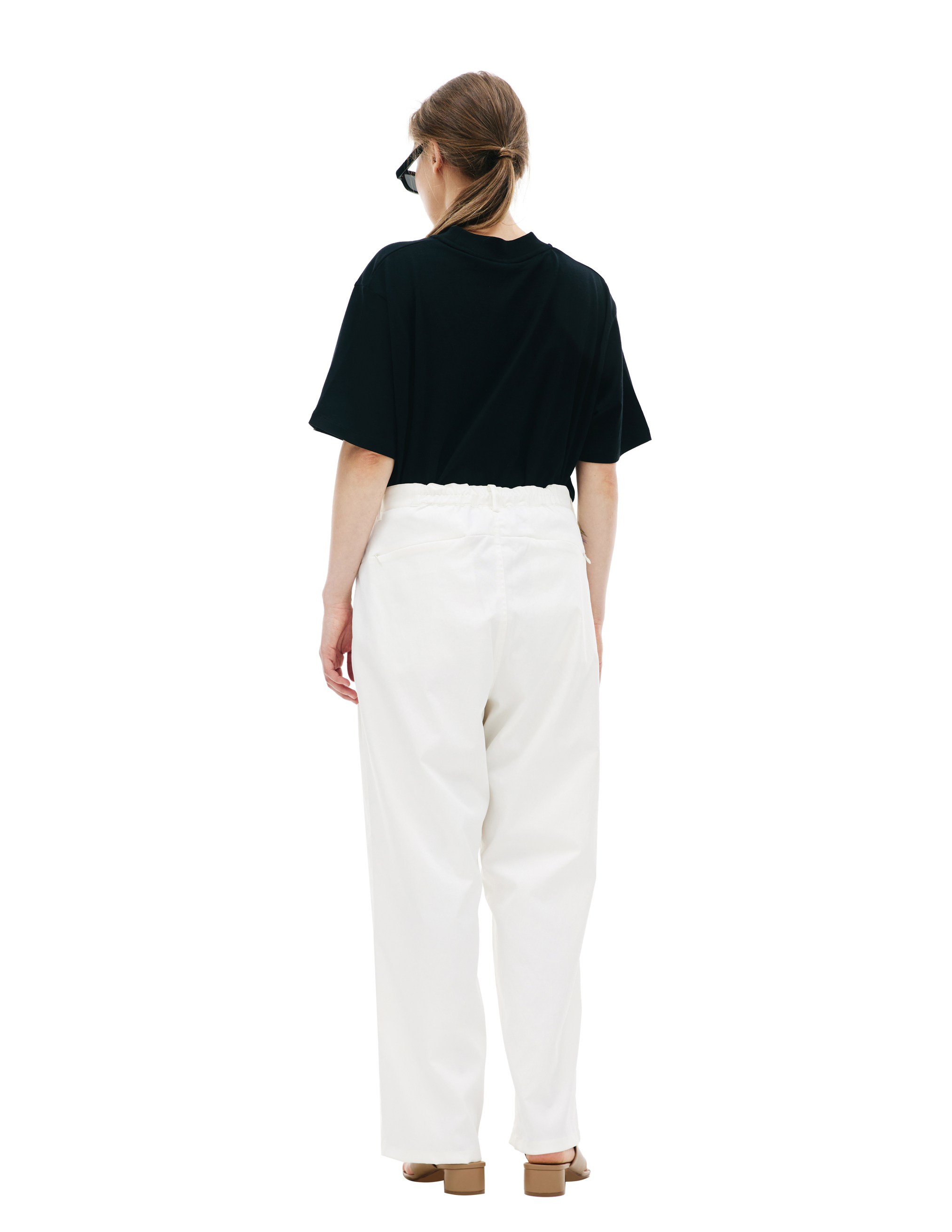 Белые брюки с защипами KIMMY SS23-11/OFF WHITE, размер M;L SS23-11/OFF WHITE - фото 3