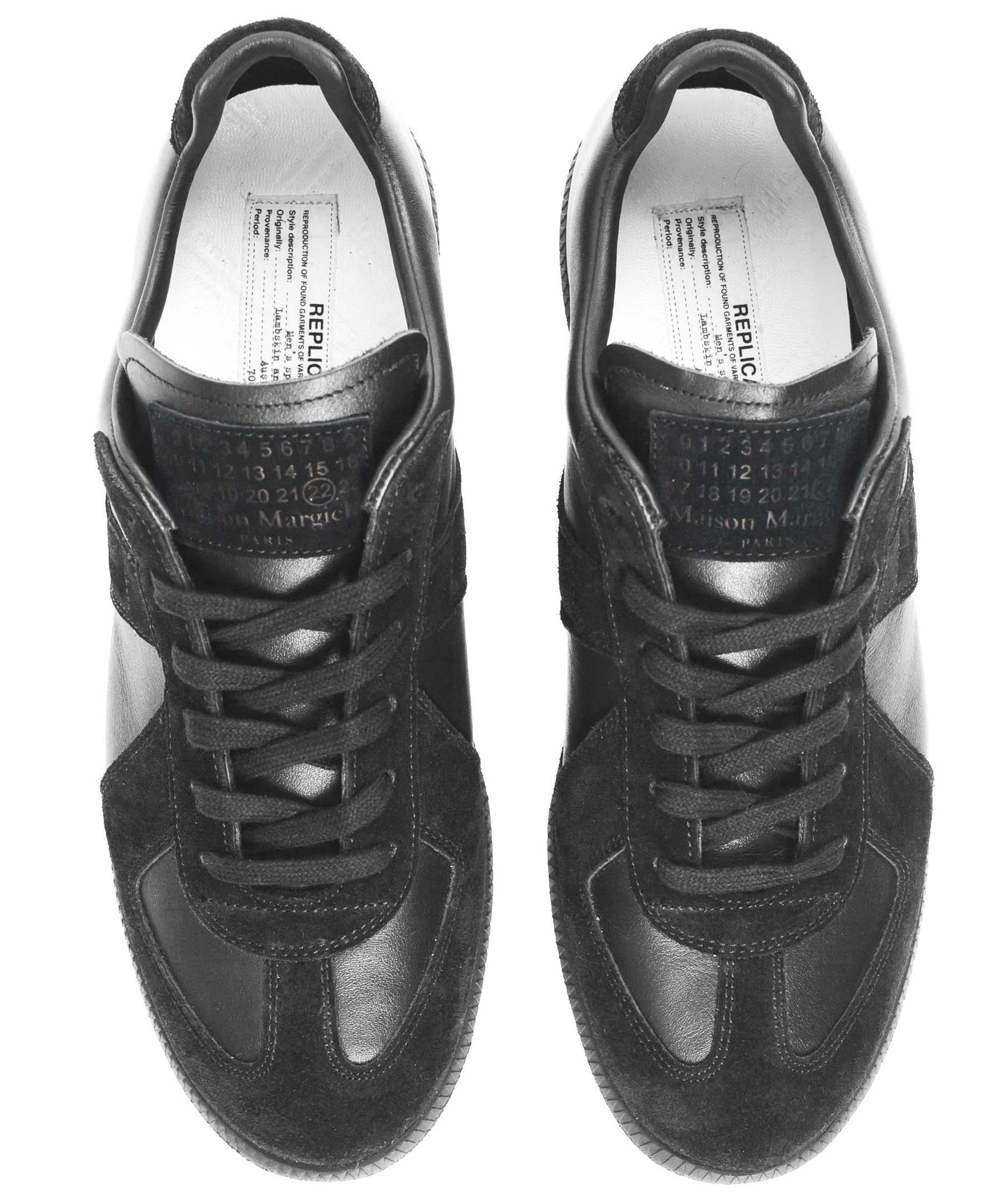 Черные кожаные кеды Replica - Maison Margiela S57WS0236/P1897/900 Фото 4
