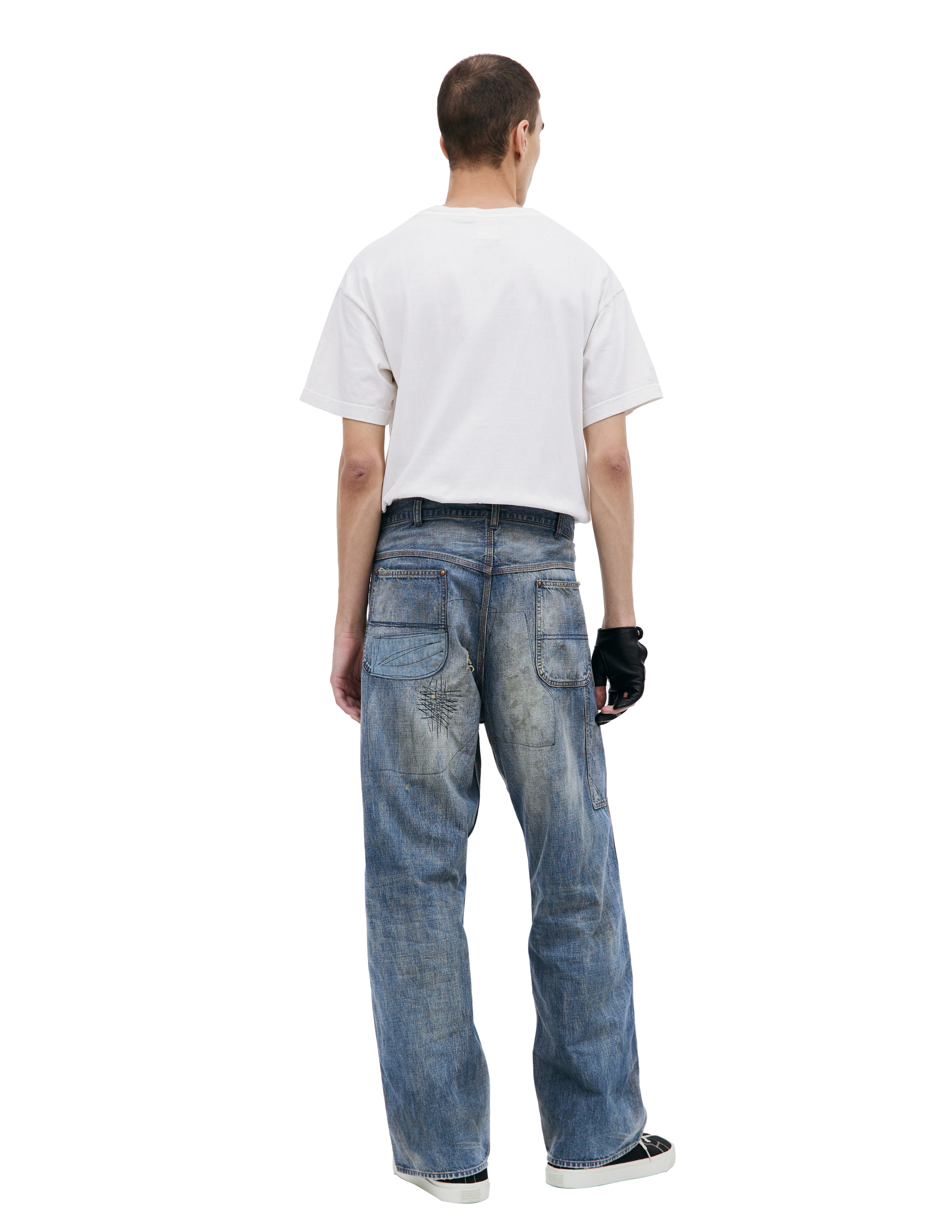 Прямые джинсы с патчами Saint Michael SM-A23-0000-038, размер M - фото 3