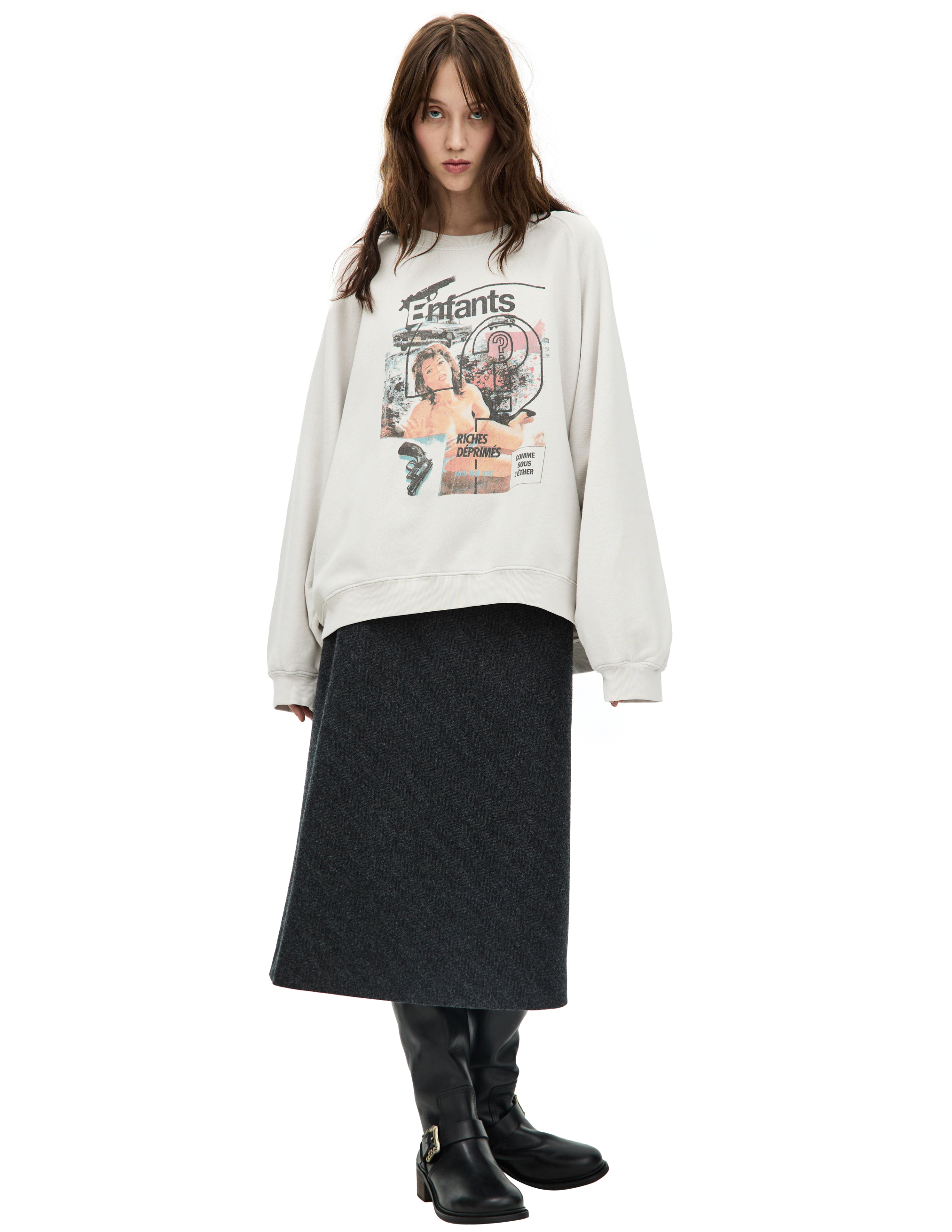 Белый свитшот с принтом 134400₽