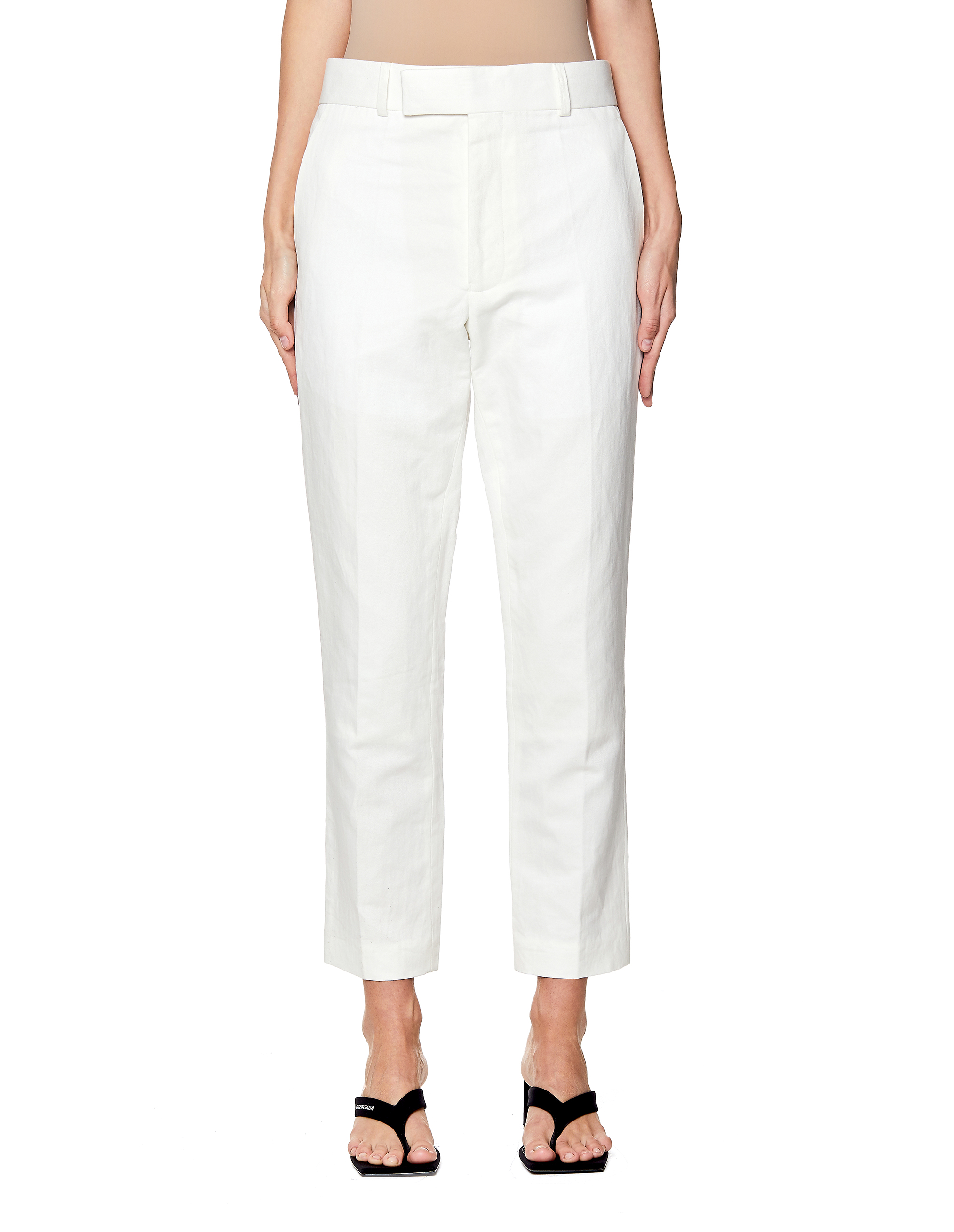 Белые хлопковые брюки Haider Ackermann 203-3400-118-001, размер 48;46