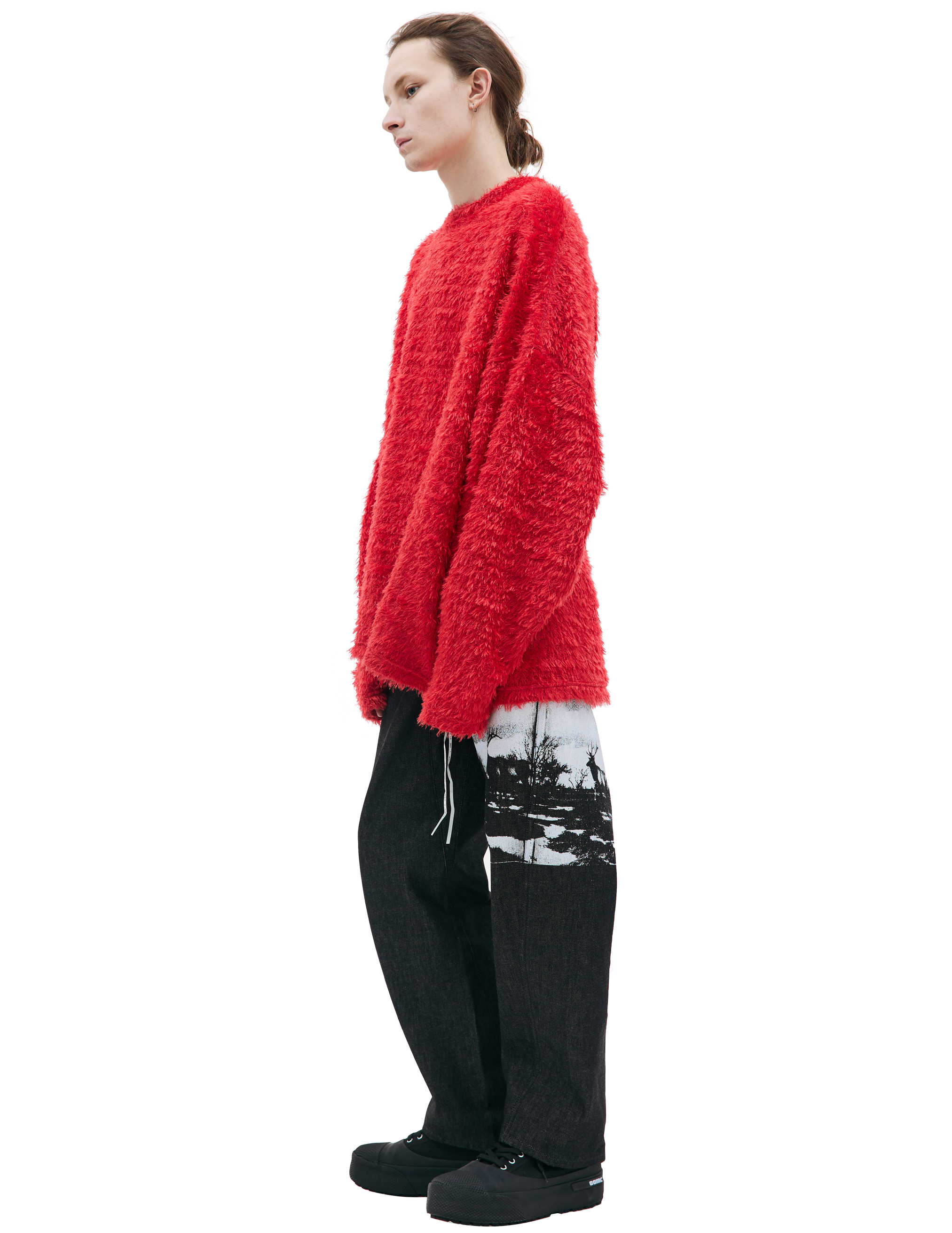 Оверсайз свитер с логотипом Mastermind WORLD MW23S11-SW002-606/RED, размер L MW23S11-SW002-606/RED - фото 2