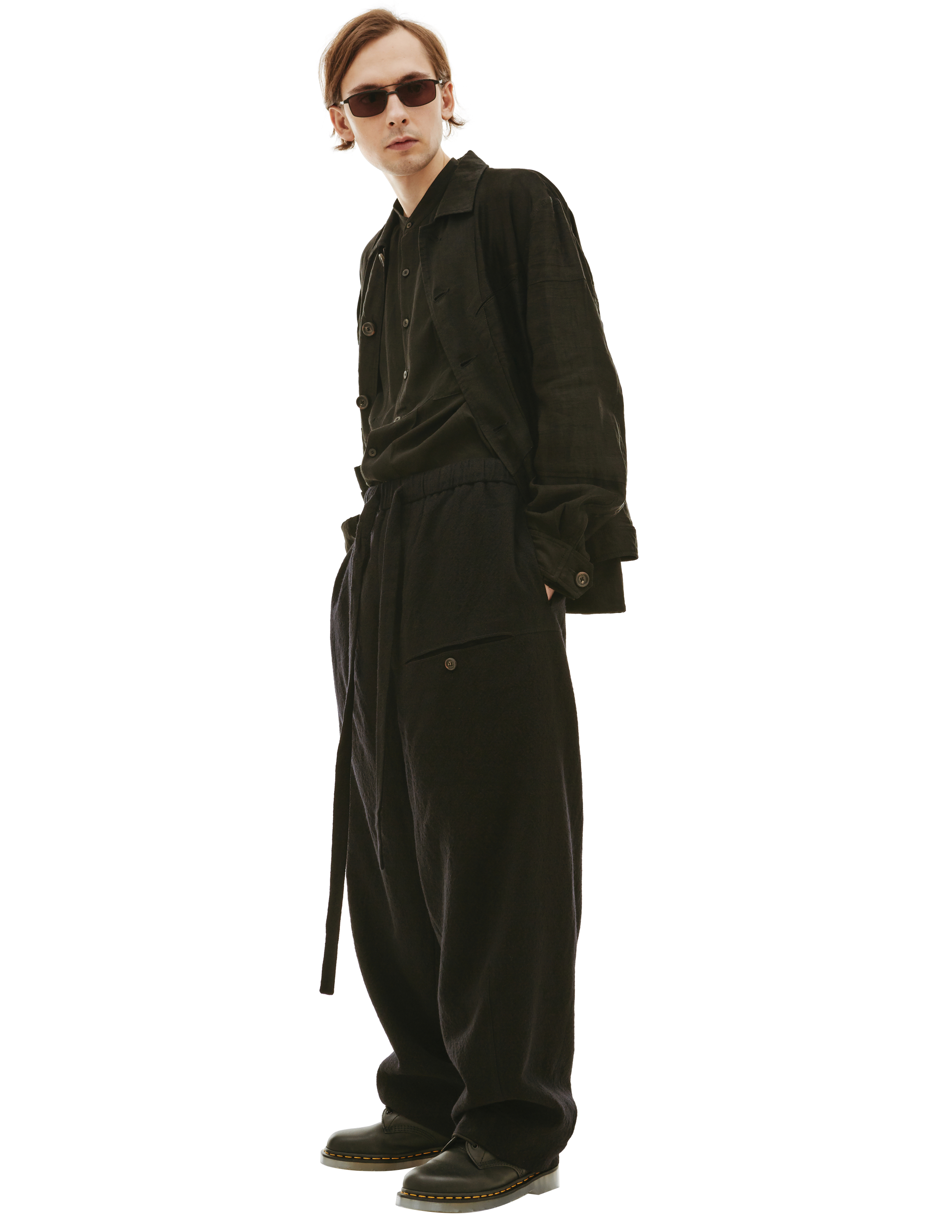Шерстяные брюки на завязках Ziggy Chen 0M2230511, размер 52 - фото 1