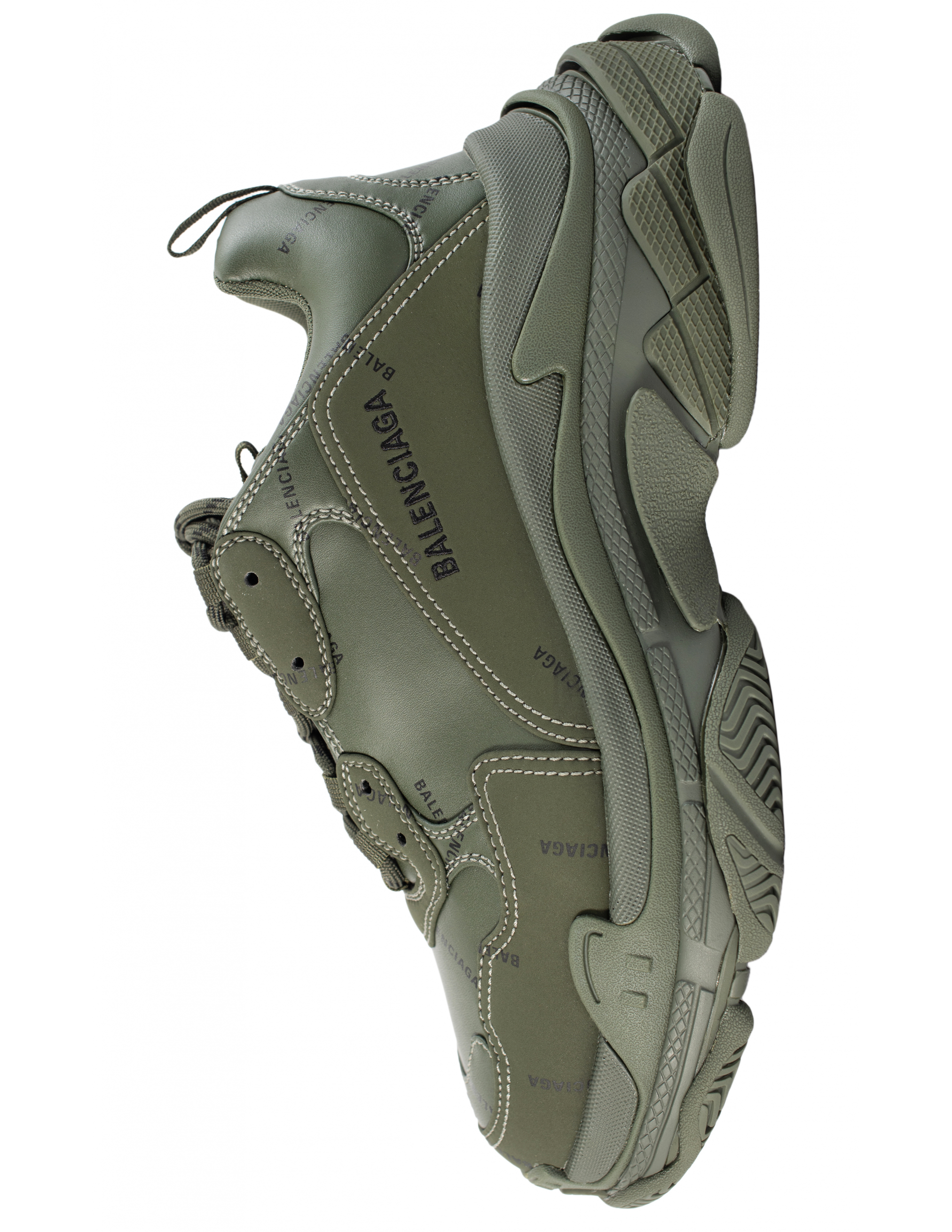 Зеленые кроссовки Triple S с логотипом - Balenciaga 536737/W2FA1/3510 Фото 2