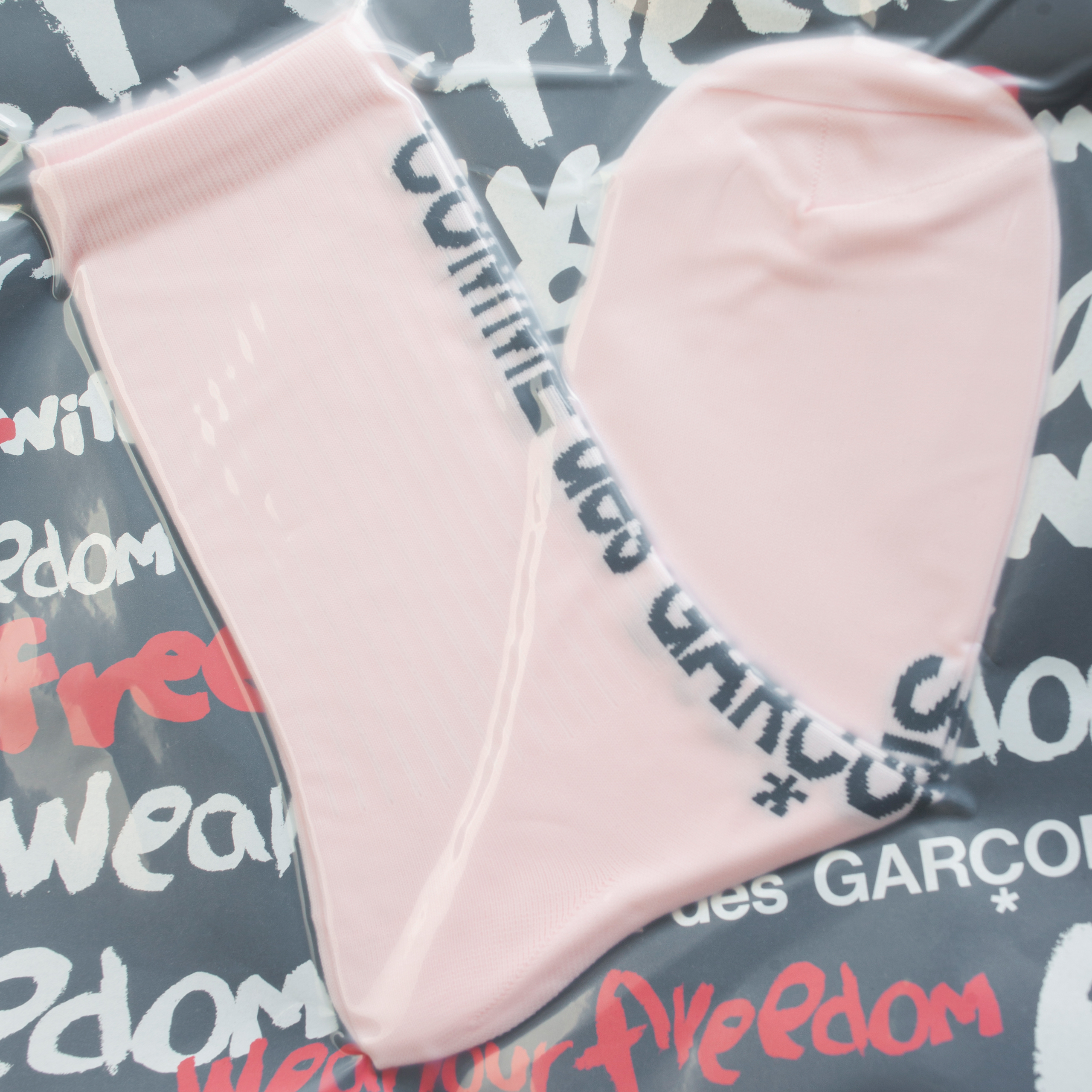 Розовые носки с логотипом Comme des Garcons GI-K504-051-4, размер M;S - фото 3
