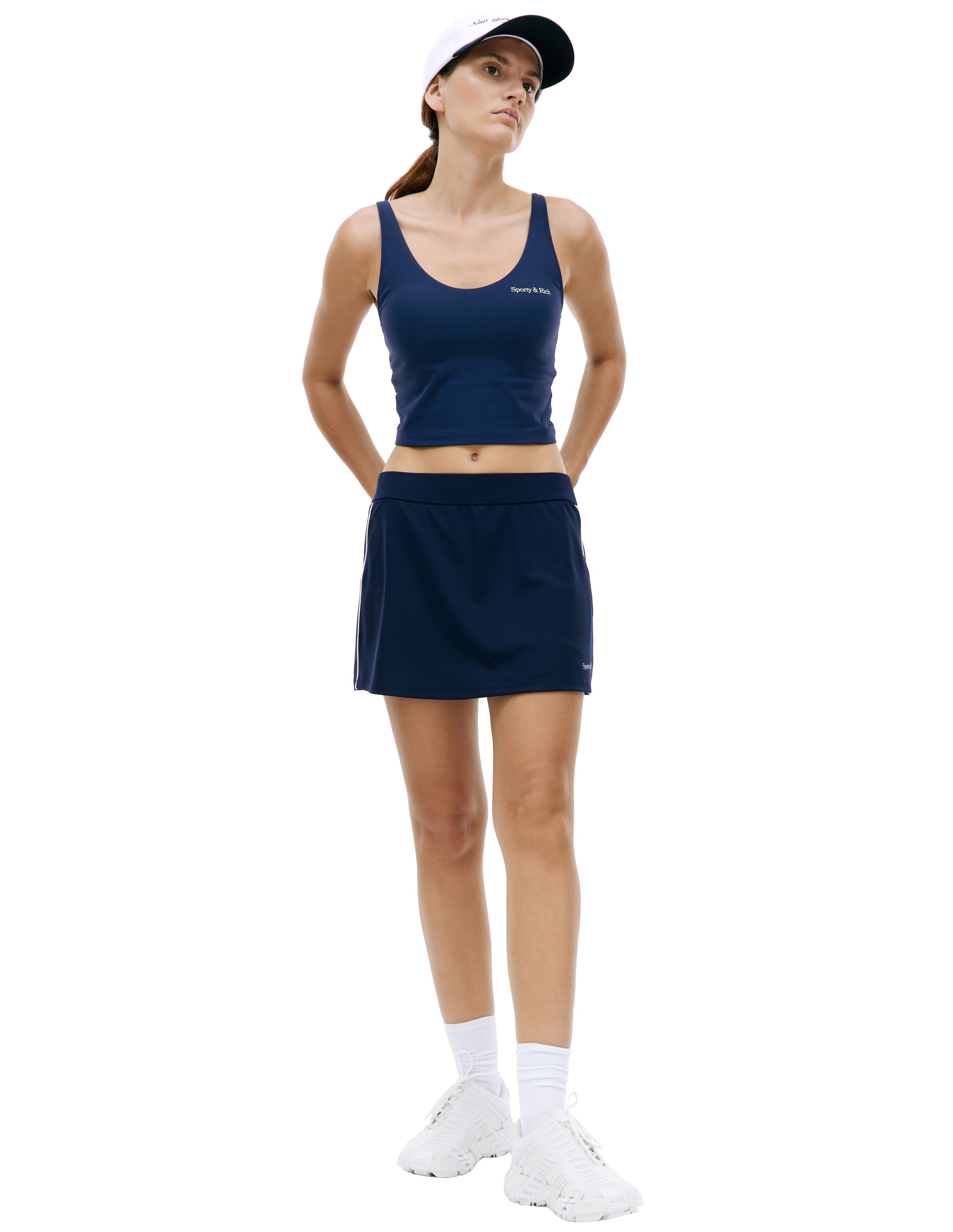 Теннисная юбка мини с логотипом SPORTY & RICH SK922NA, размер M;L;XL