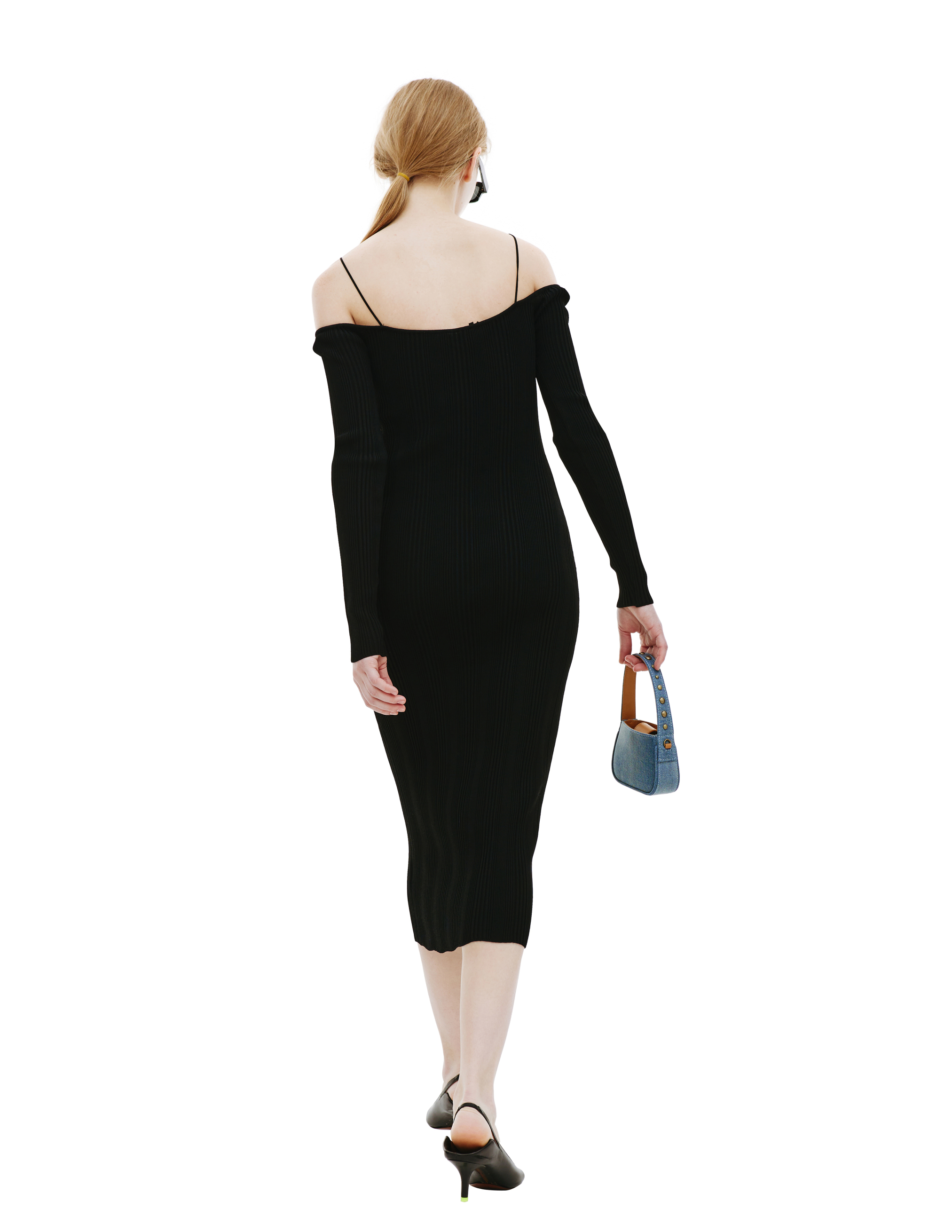 Черное платье с кружевом Blumarine P32/2A312A/N0990, размер S;M P32/2A312A/N0990 - фото 3