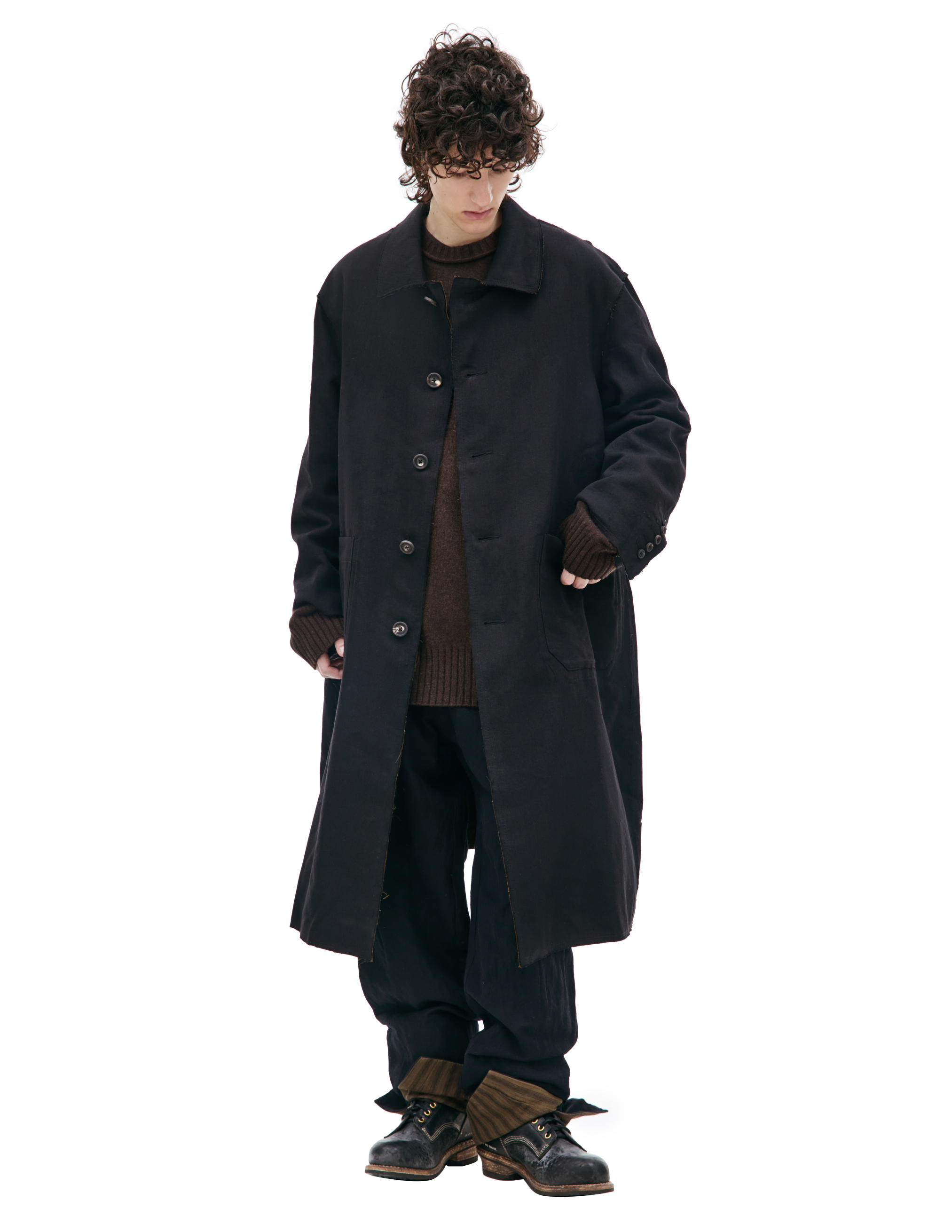 Двустороннее пальто изо льна и шерсти Ziggy Chen 0M2331112, размер 48;50 - фото 3