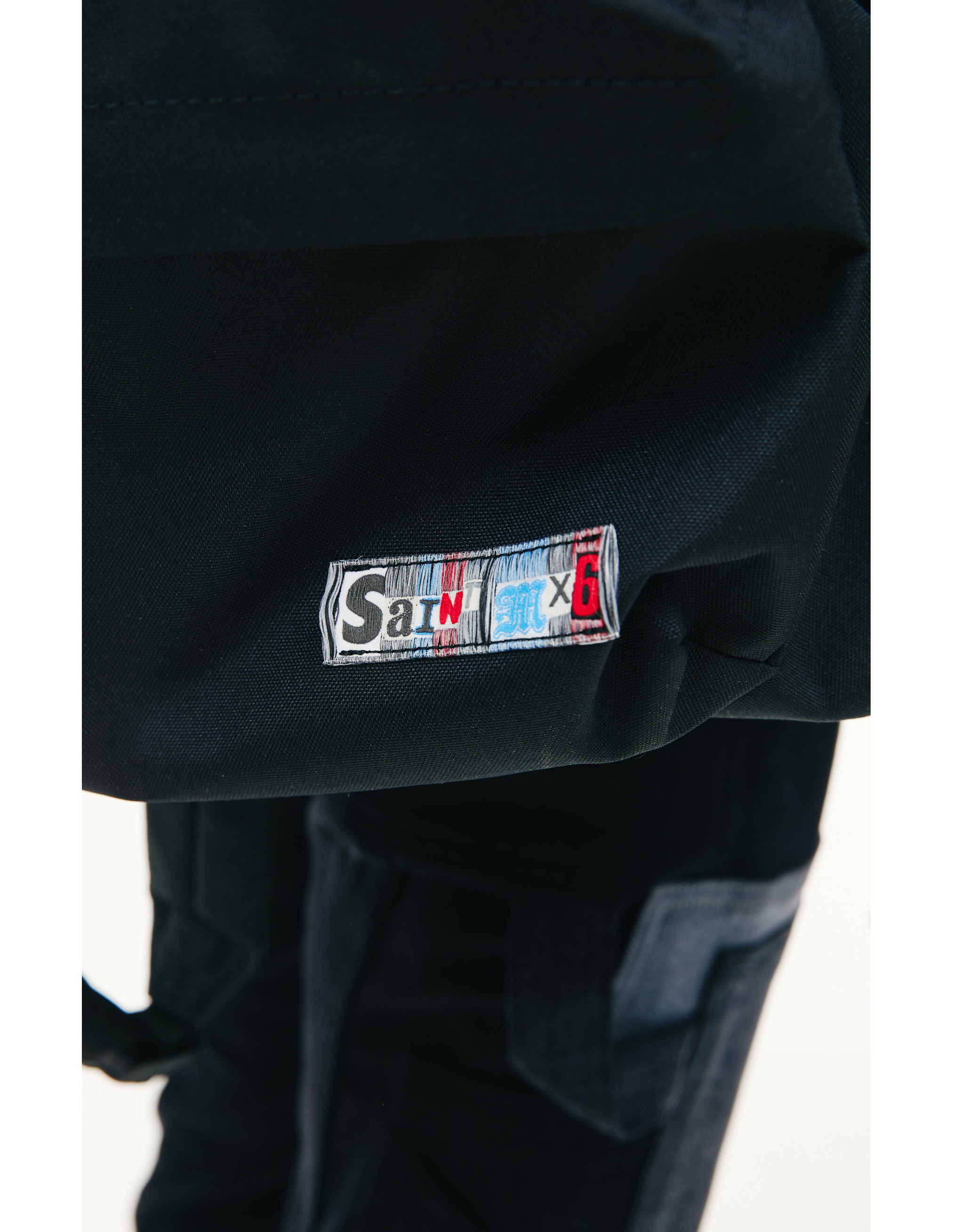 Черный рюкзак M с нашивкой логотипа Saint Michael SM-S23-0000-077, размер One Size - фото 6