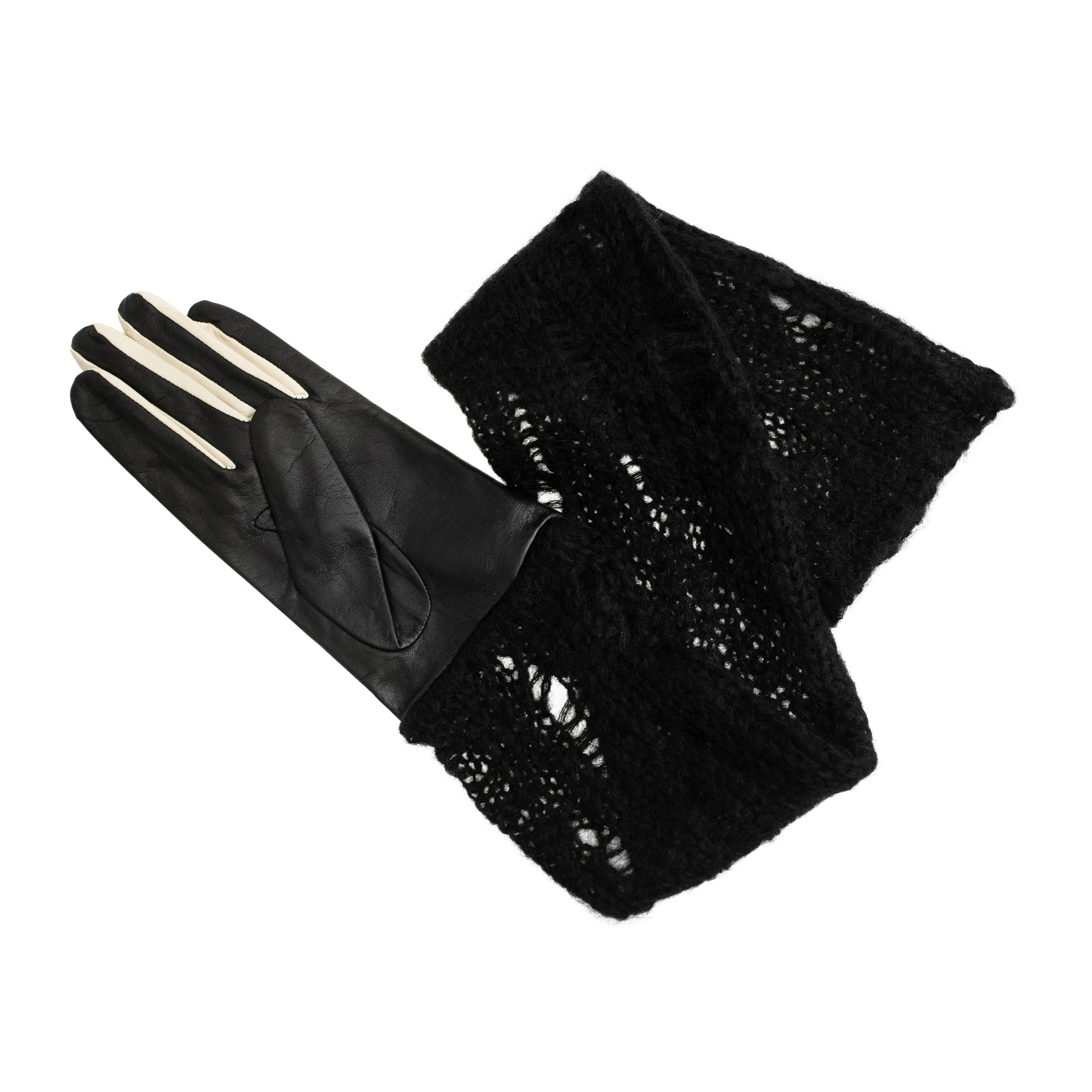 Высокие перчатки с шерстяным рукавом Yohji Yamamoto FR-W04-866-1, размер 2 - фото 4