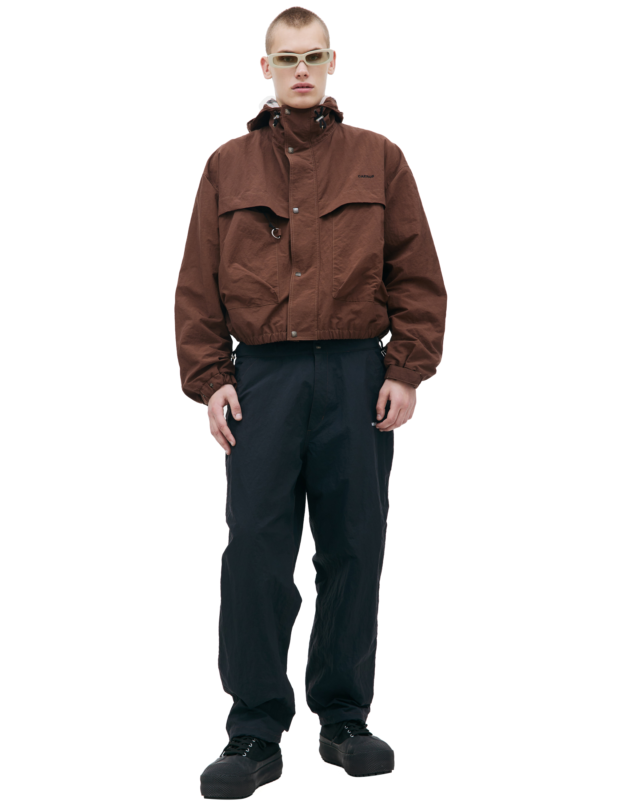 Укороченная куртка с вышивкой CAERUS JK-002/BROWN, размер 3