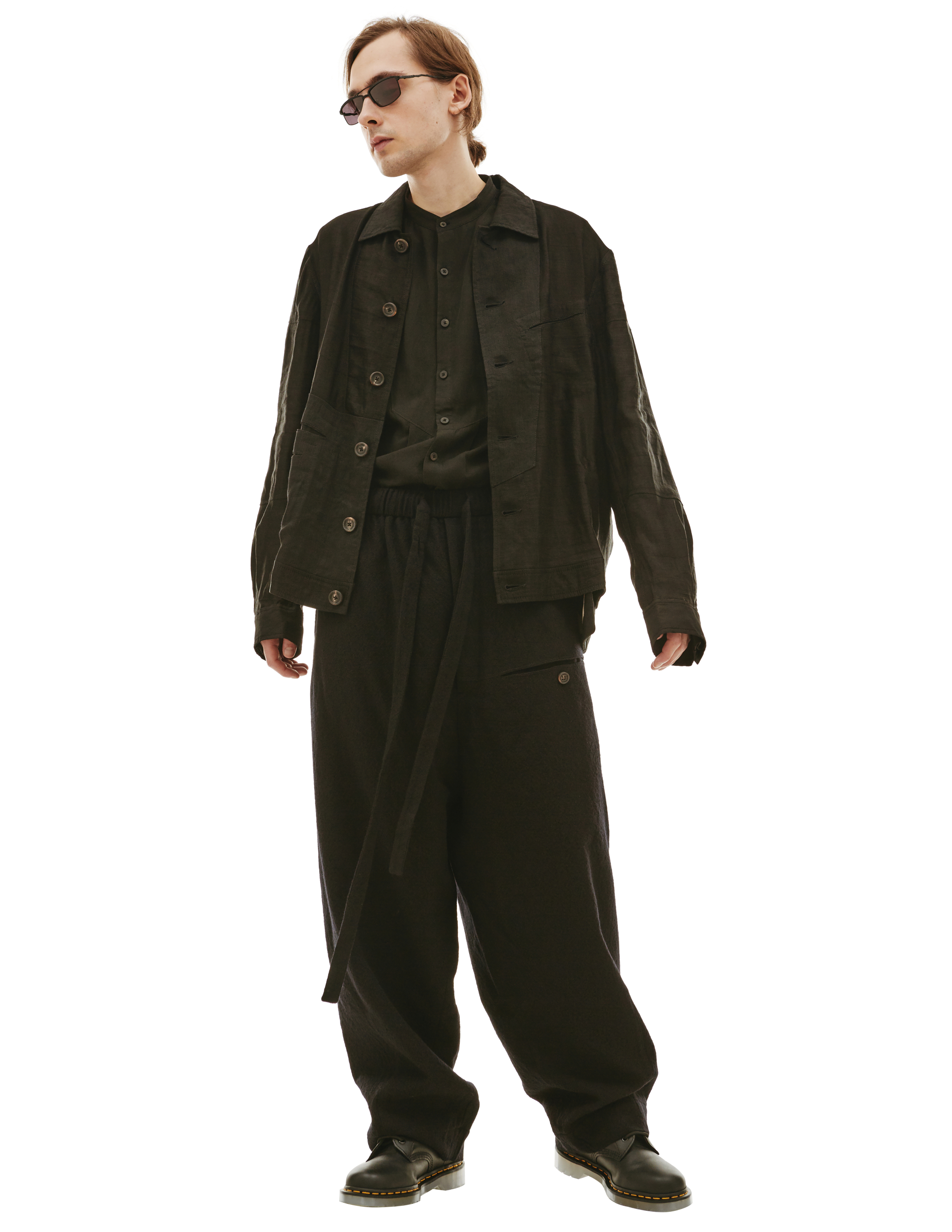 Шерстяные брюки на завязках Ziggy Chen 0M2230511, размер 52 - фото 2