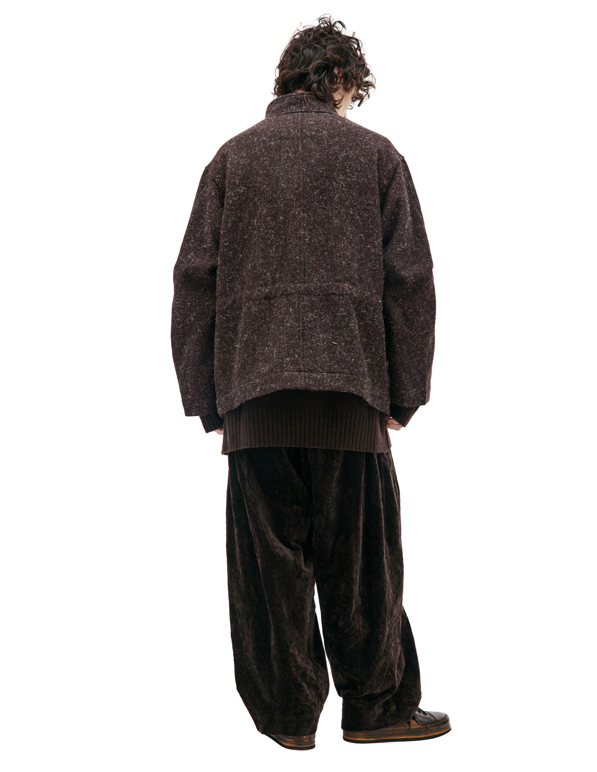 Шерстяной пиджак с воротником-стойкой Ziggy Chen 0M2330905, размер 50;52 - фото 4
