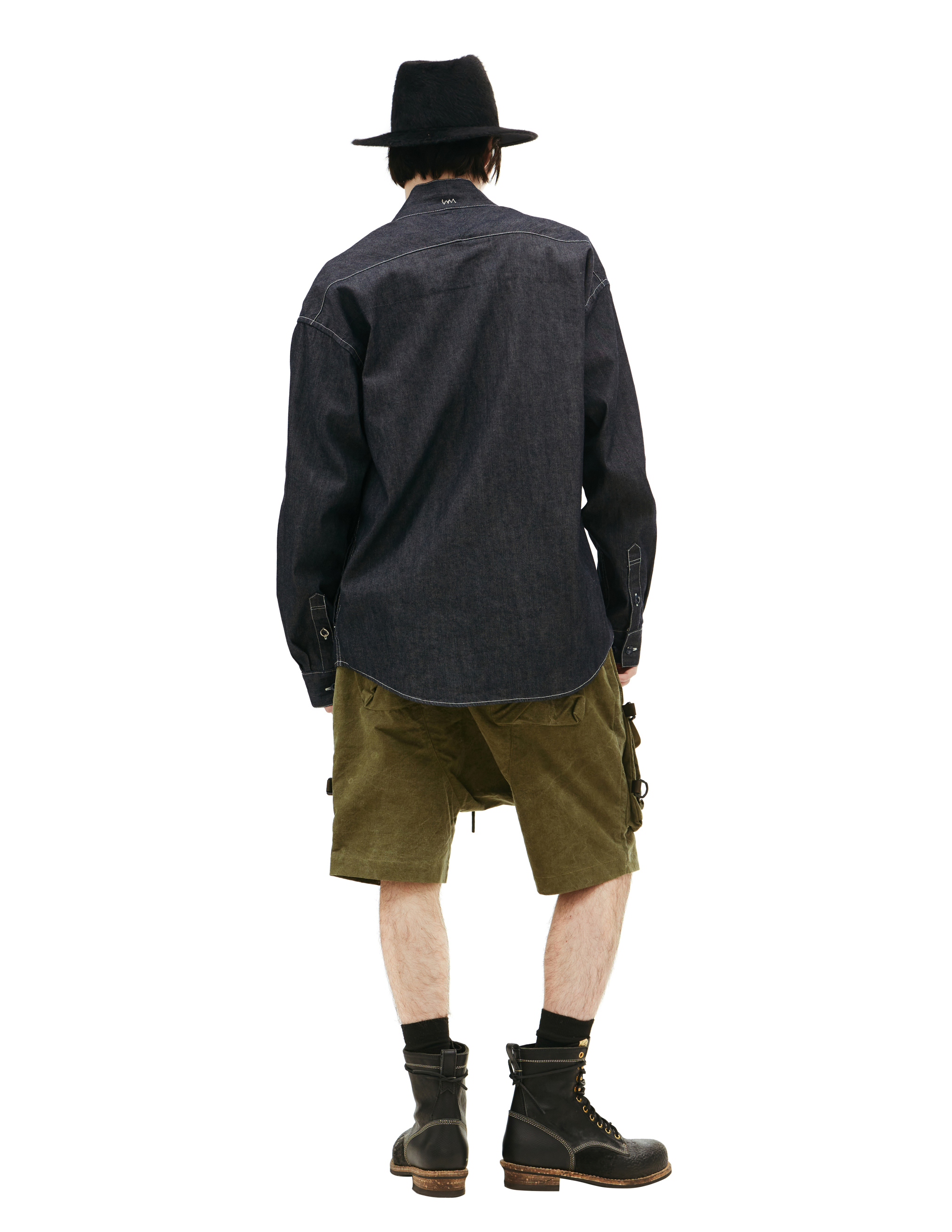 Серая хлопковая рубашка-кимоно Visvim 0120105007004, размер 5;4 - фото 3