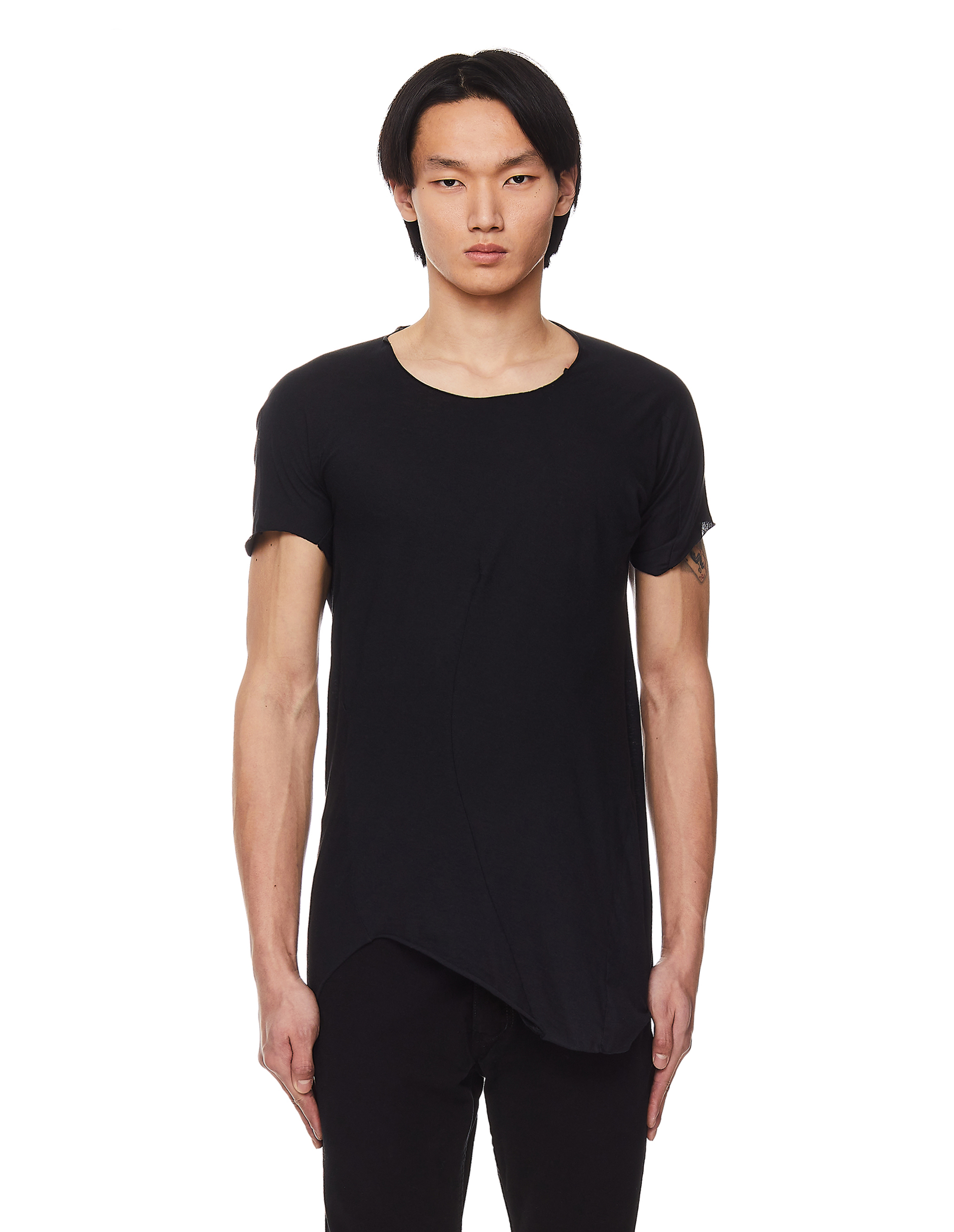 Черная футболка из хлопка и шерсти Leon Emanuel Blanck DIS-M-CT-01/blk, размер 52 DIS-M-CT-01/blk - фото 2