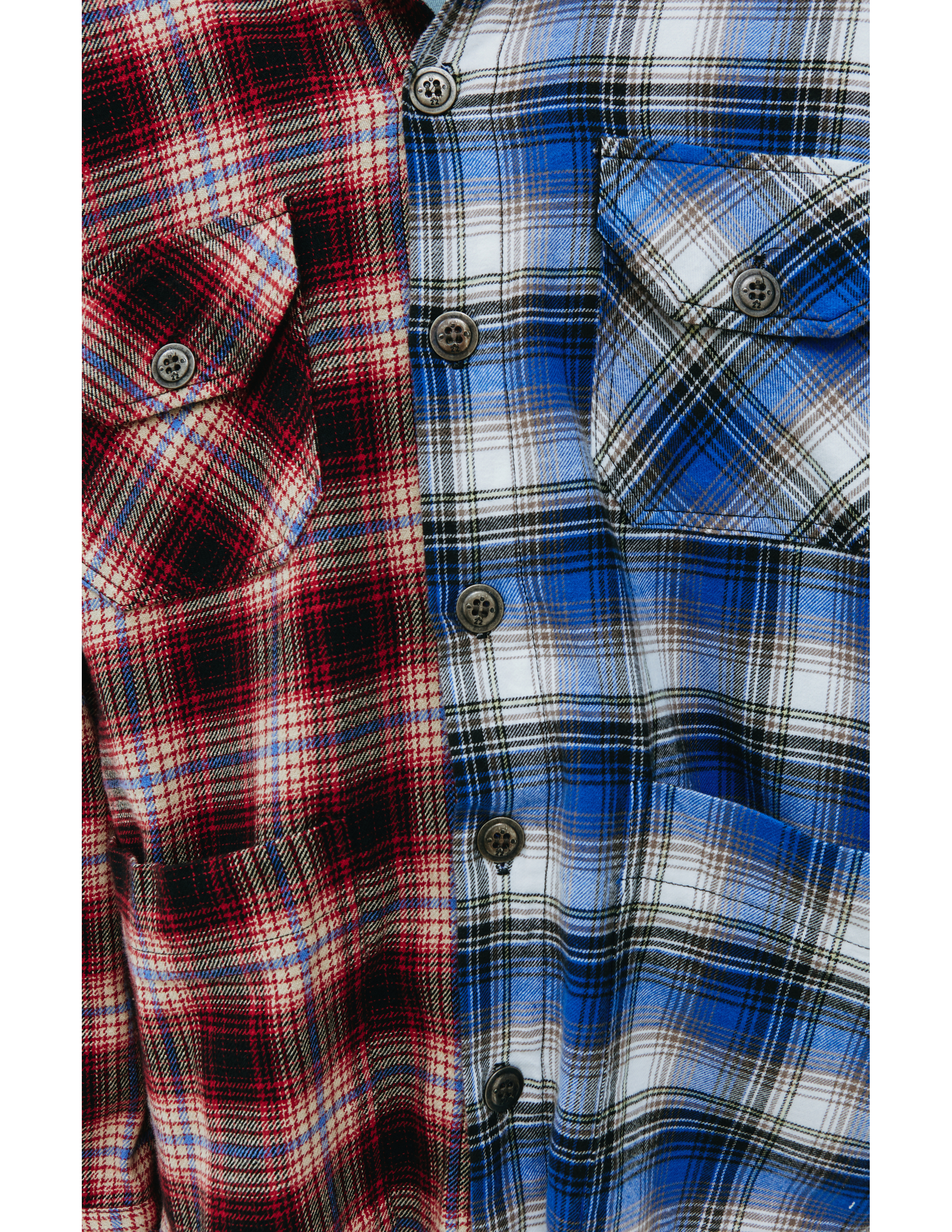 Двухцветная рубашка в клетку Greg Lauren FM126, размер 4 - фото 4