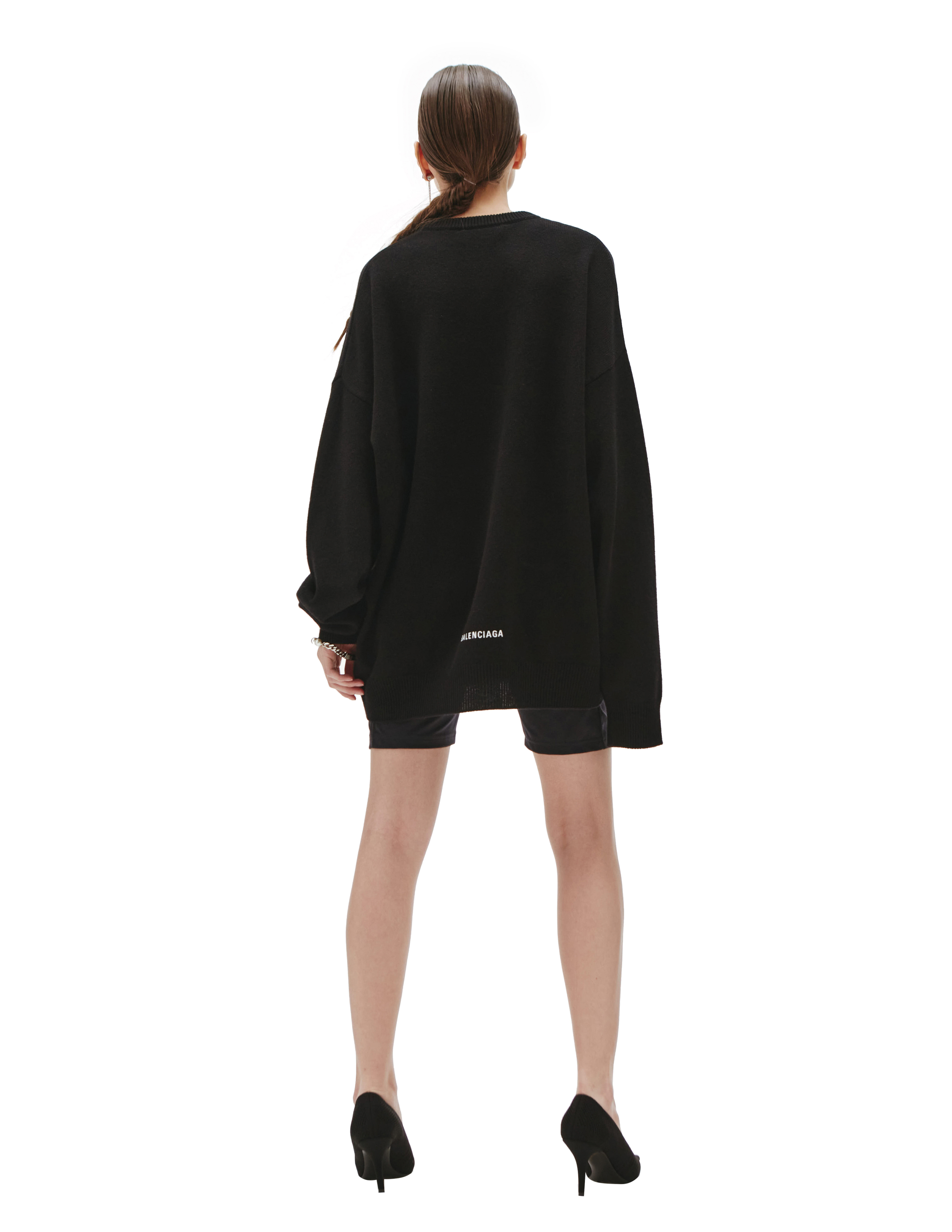 Черный свитер из кашемира Balenciaga 681983/T4124/1000, размер XL;L 681983/T4124/1000 - фото 3