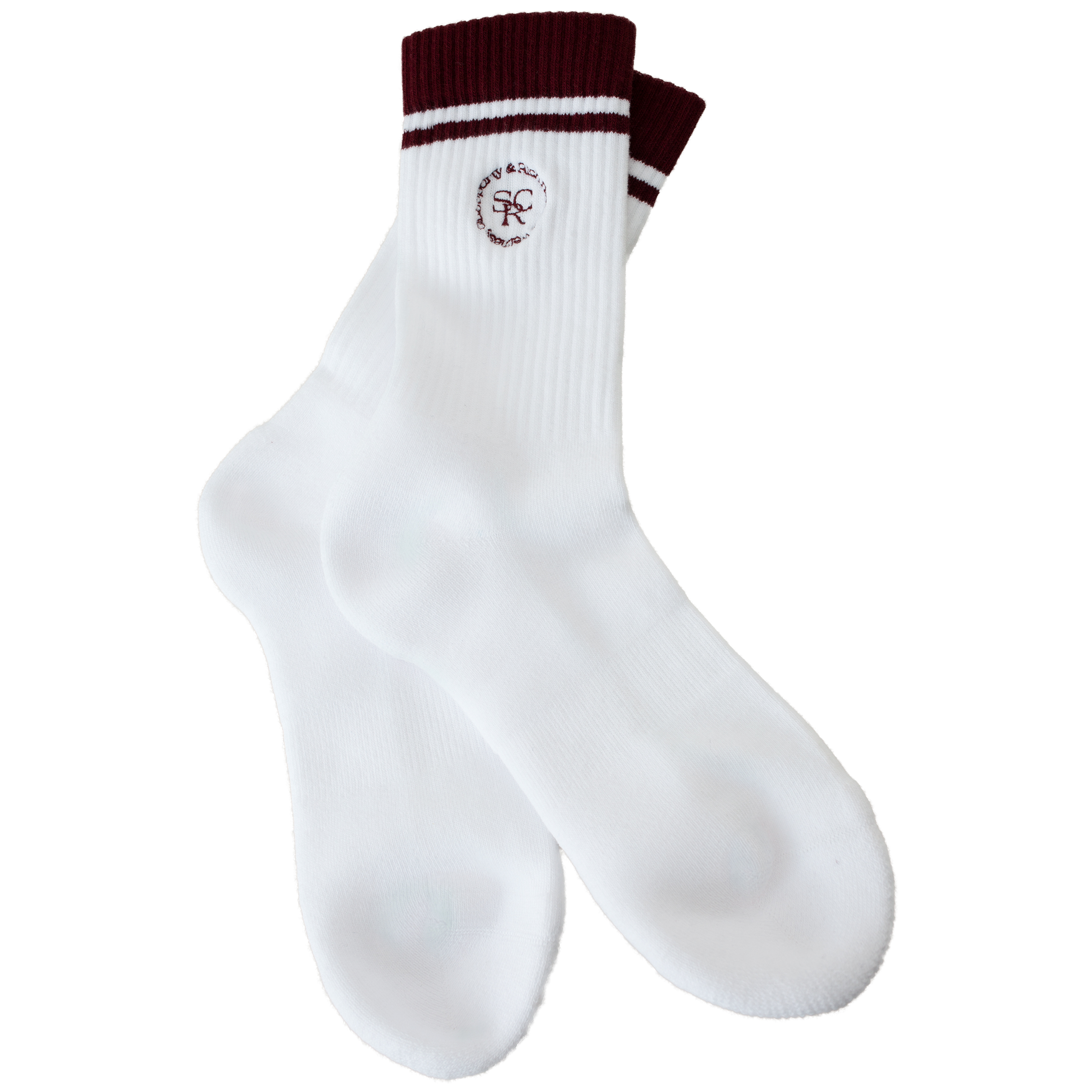 Белые носки с вышивкой SRC SPORTY & RICH SO841WH, размер One Size - фото 1