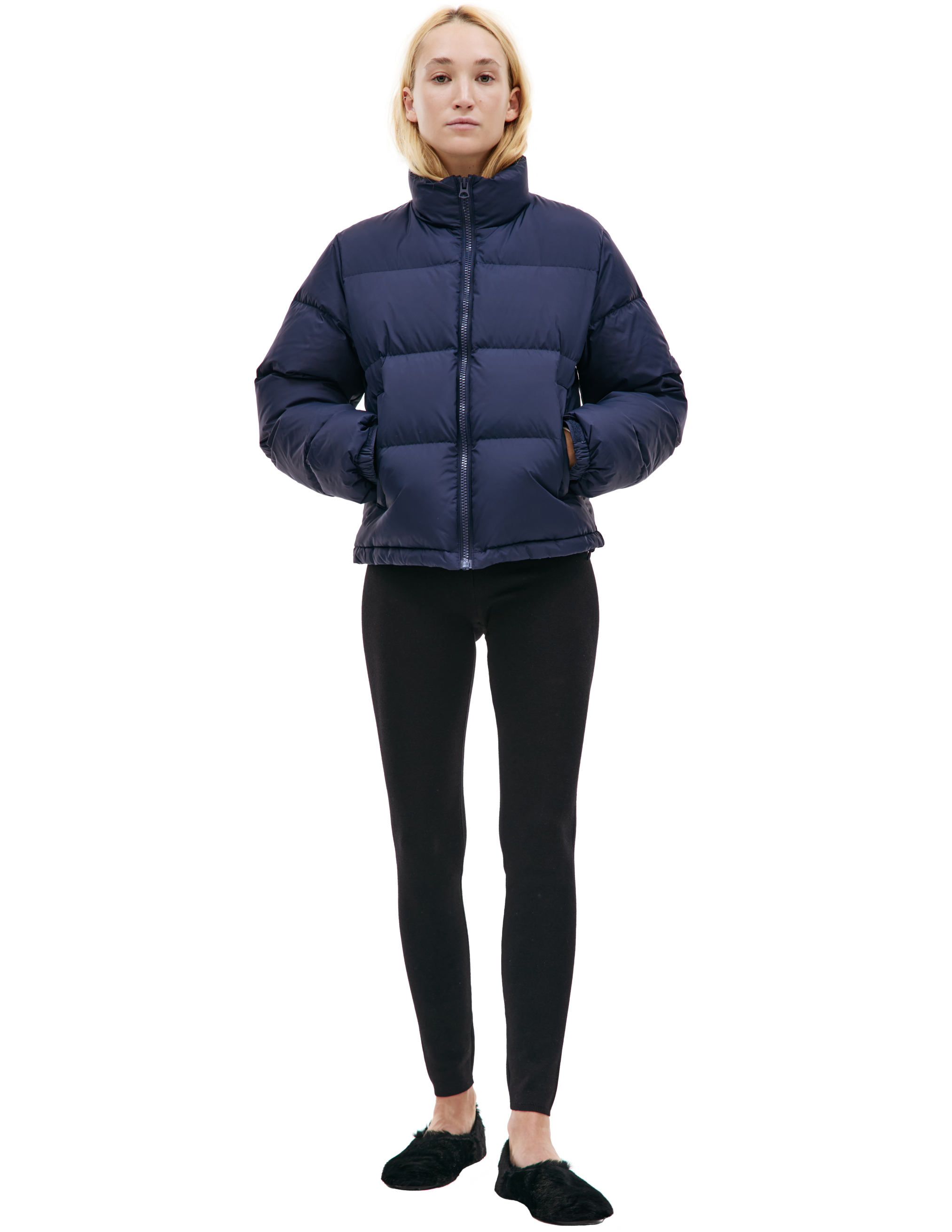 Синий пуховик с логотипом 34300₽