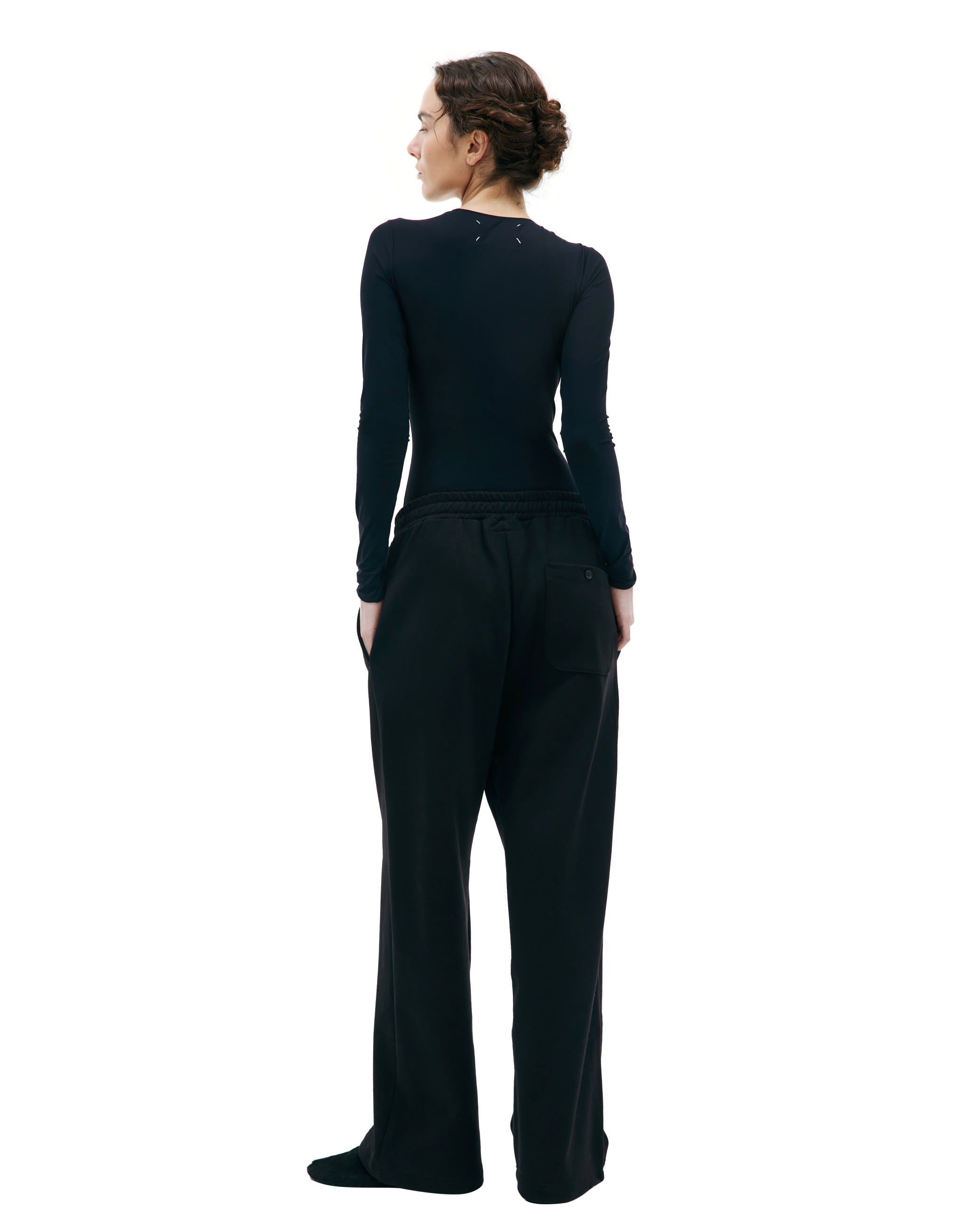 Черные брюки с вышивкой Mouse Doublet 23AW45PT249, размер M - фото 3