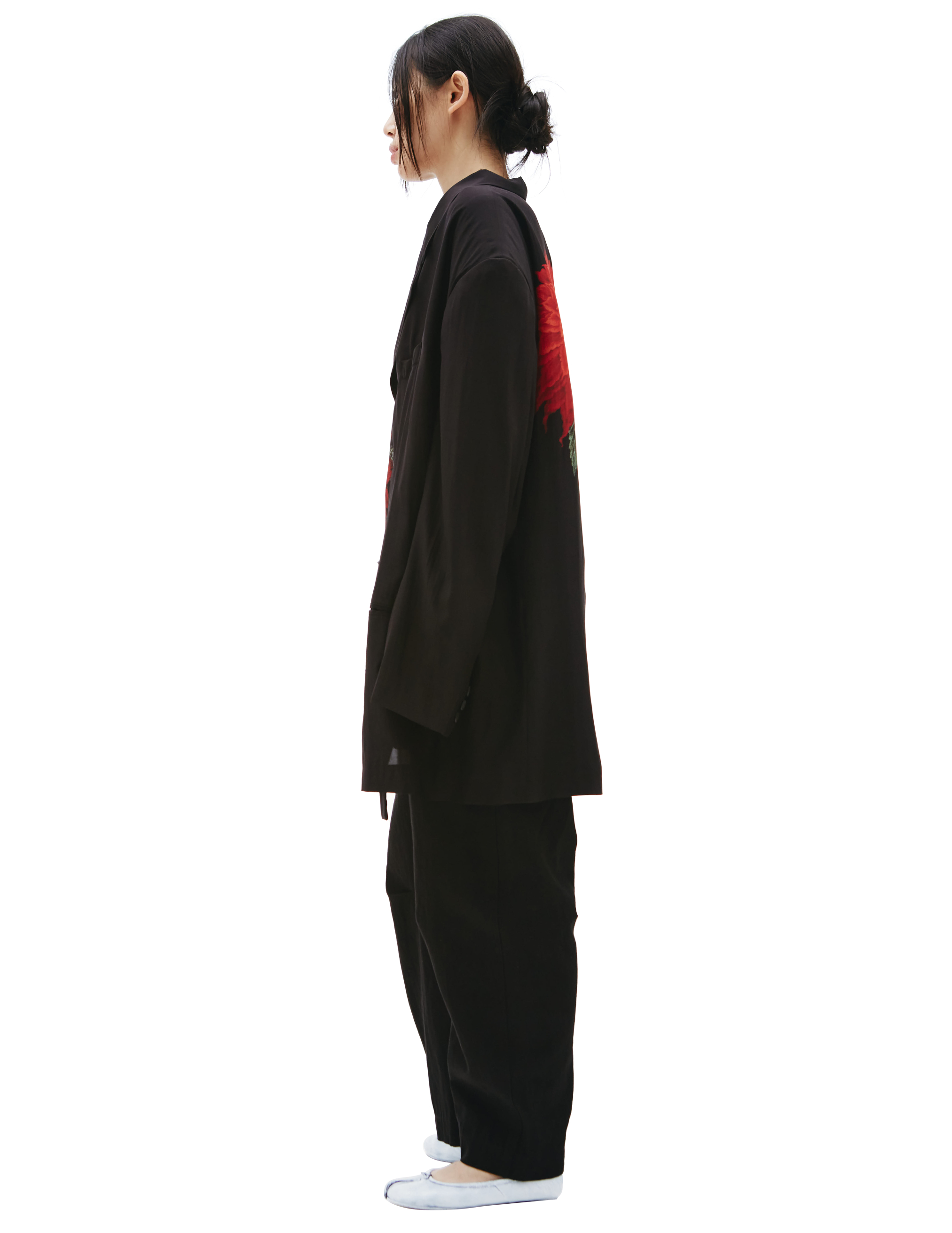 Оверсайз пиджак из шелка Yohji Yamamoto HG-J30-822-1, размер 4 - фото 2