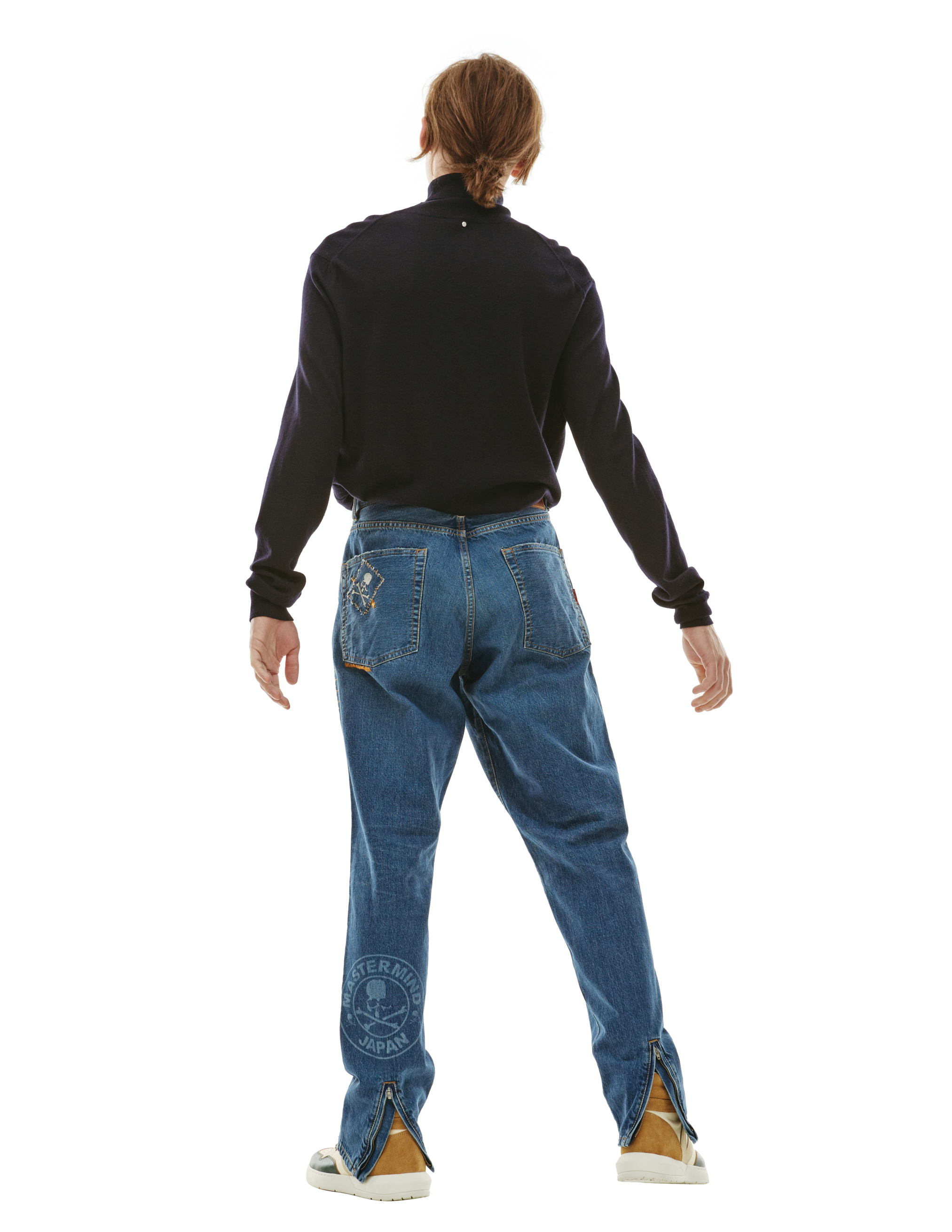 Прямые джинсы с молниями - Mastermind WORLD MJ22E09/PA019 Фото 4