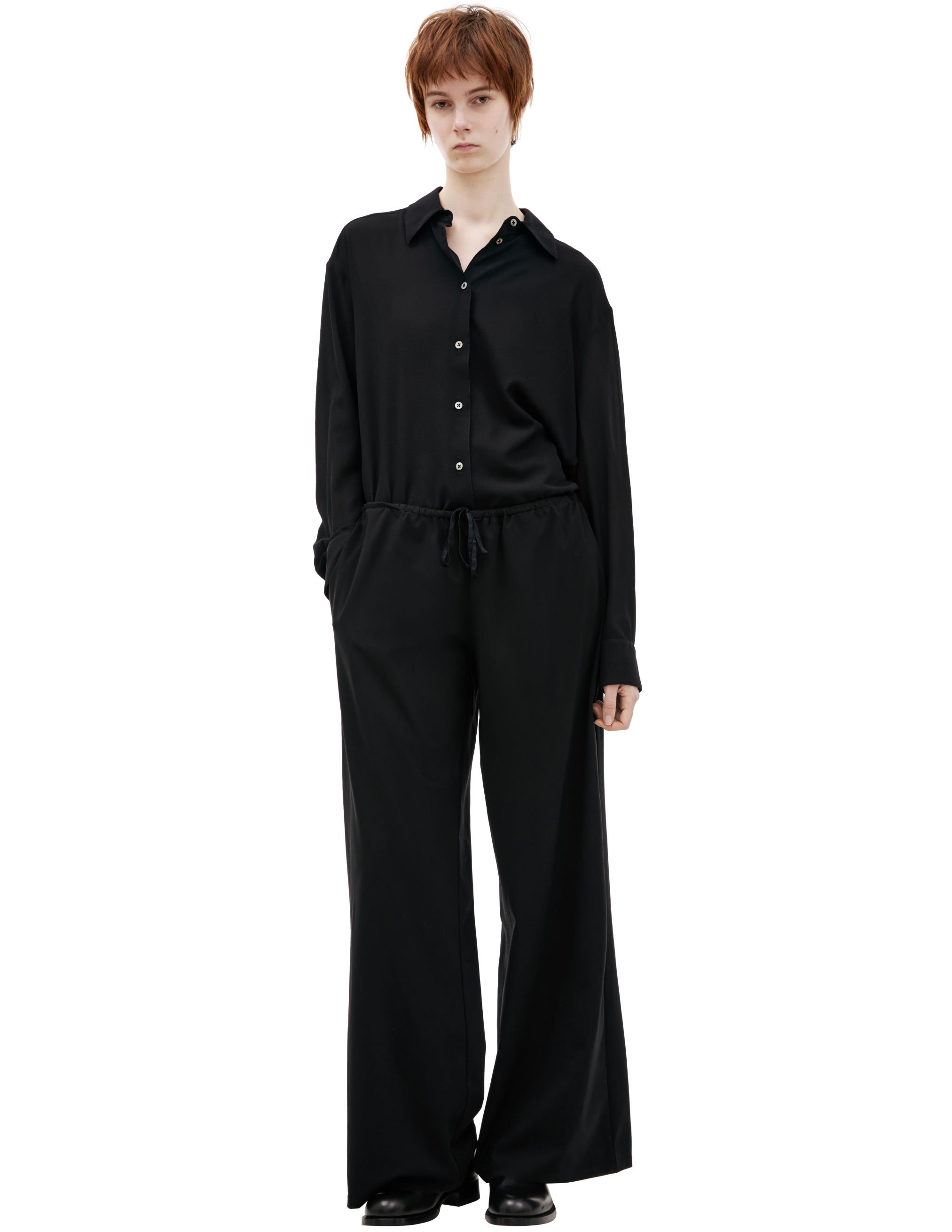 Прямые брюки на кулиске