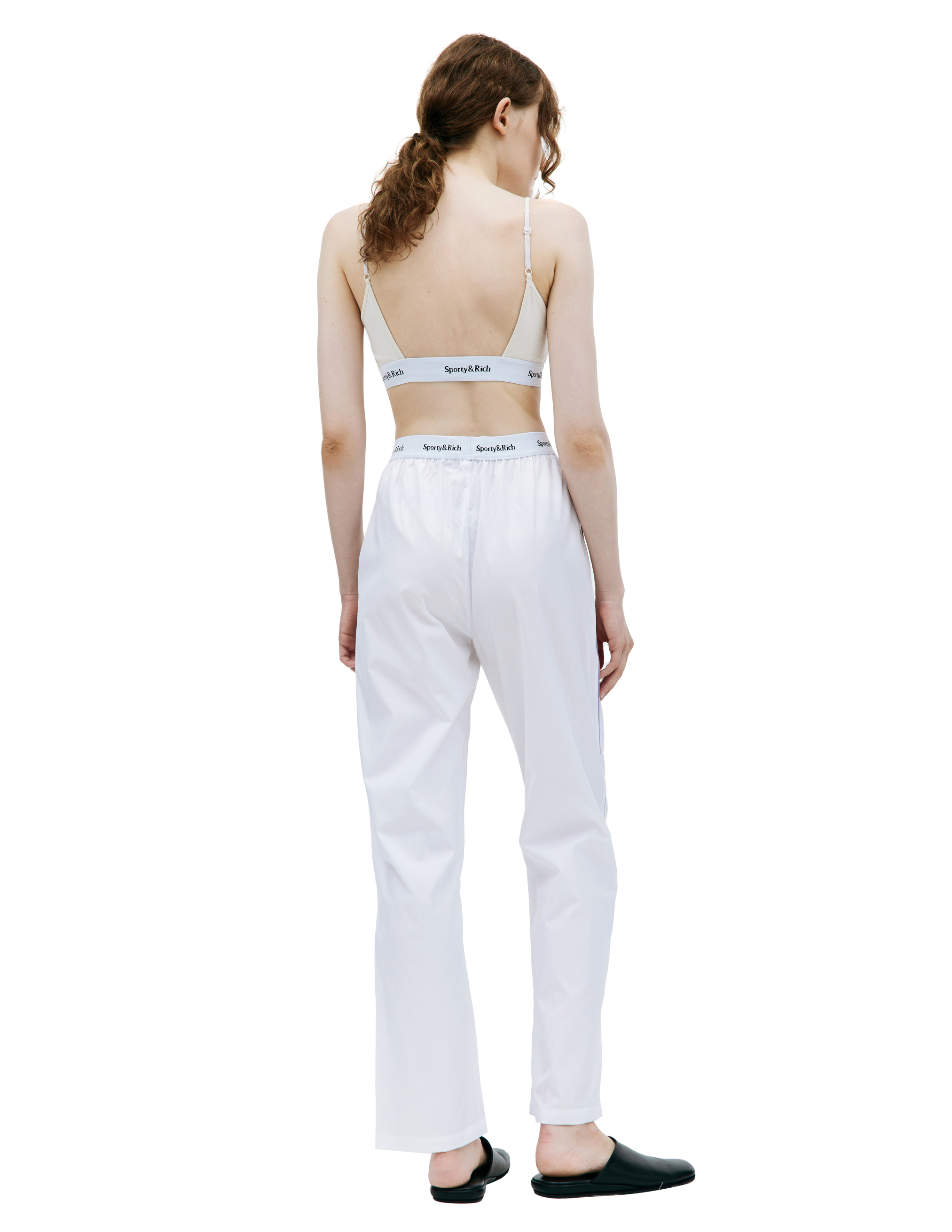 Пижамные брюки Serif на резинке SPORTY & RICH PJ1016WH, размер S;M;L;XL - фото 3