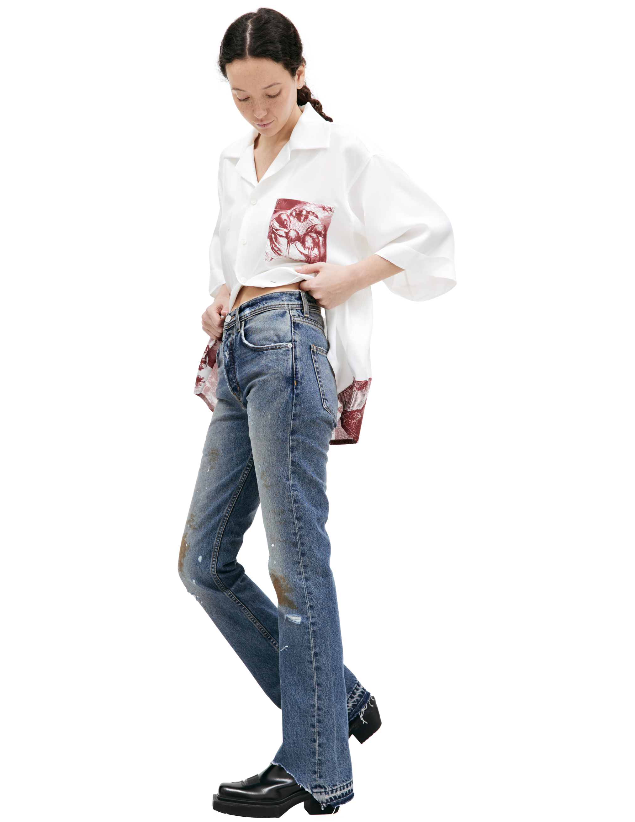 Рваные джинсы клеш Enfants Riches Deprimes 050-340, размер 28;30 - фото 3