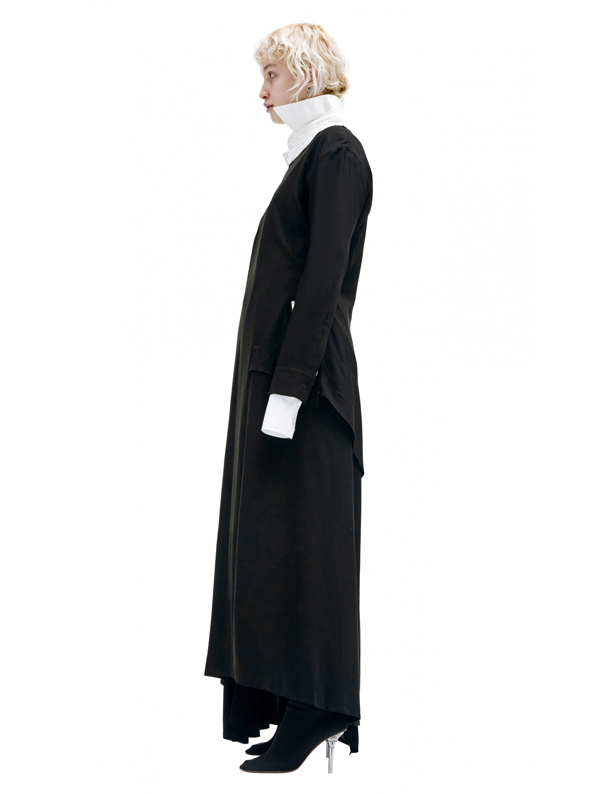 Платье в пол с асимметричным подолом - Yohji Yamamoto NR-D04-201-1 Фото 3