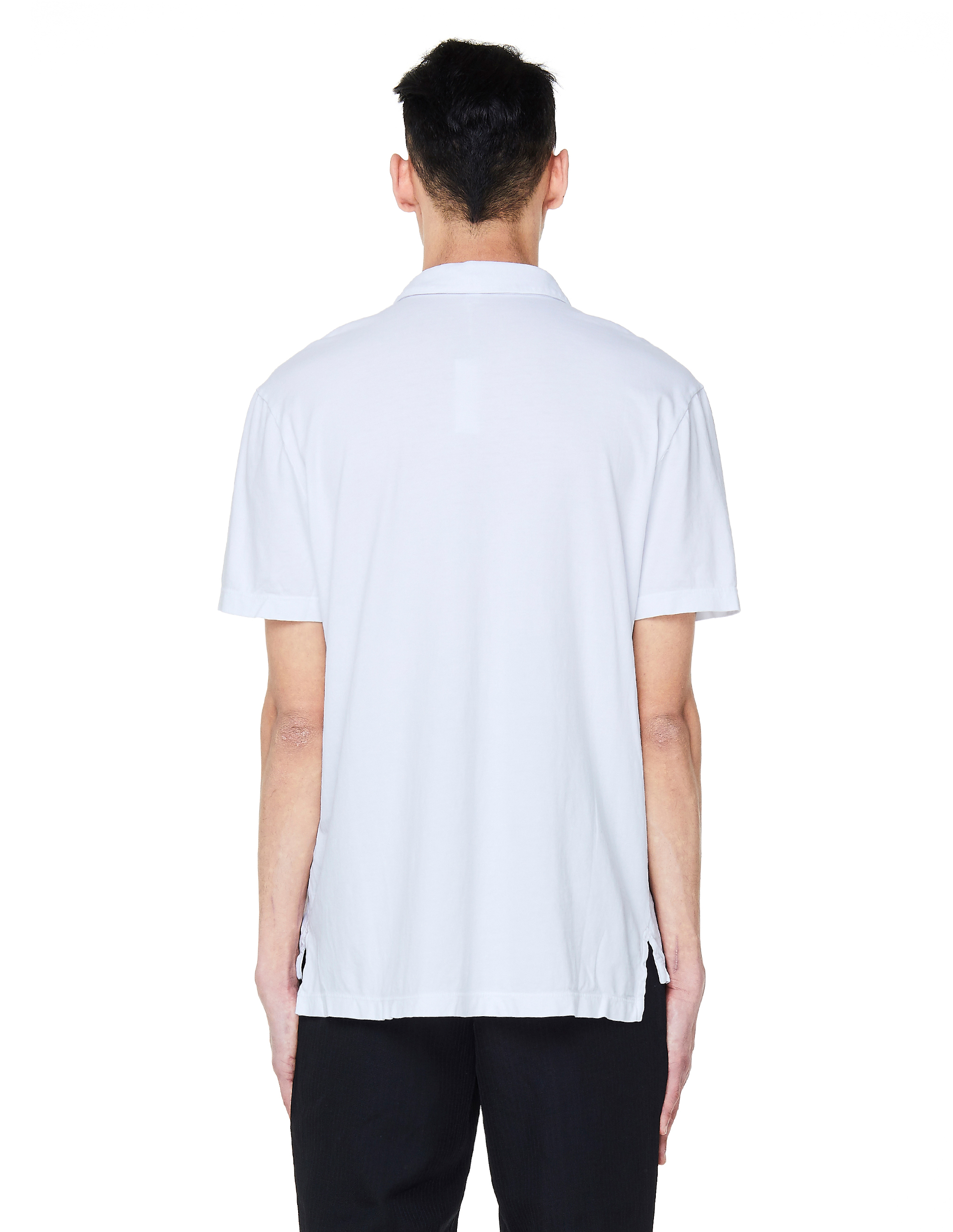 Белая хлопковая футболка-поло MSX3337/wht Фото 3