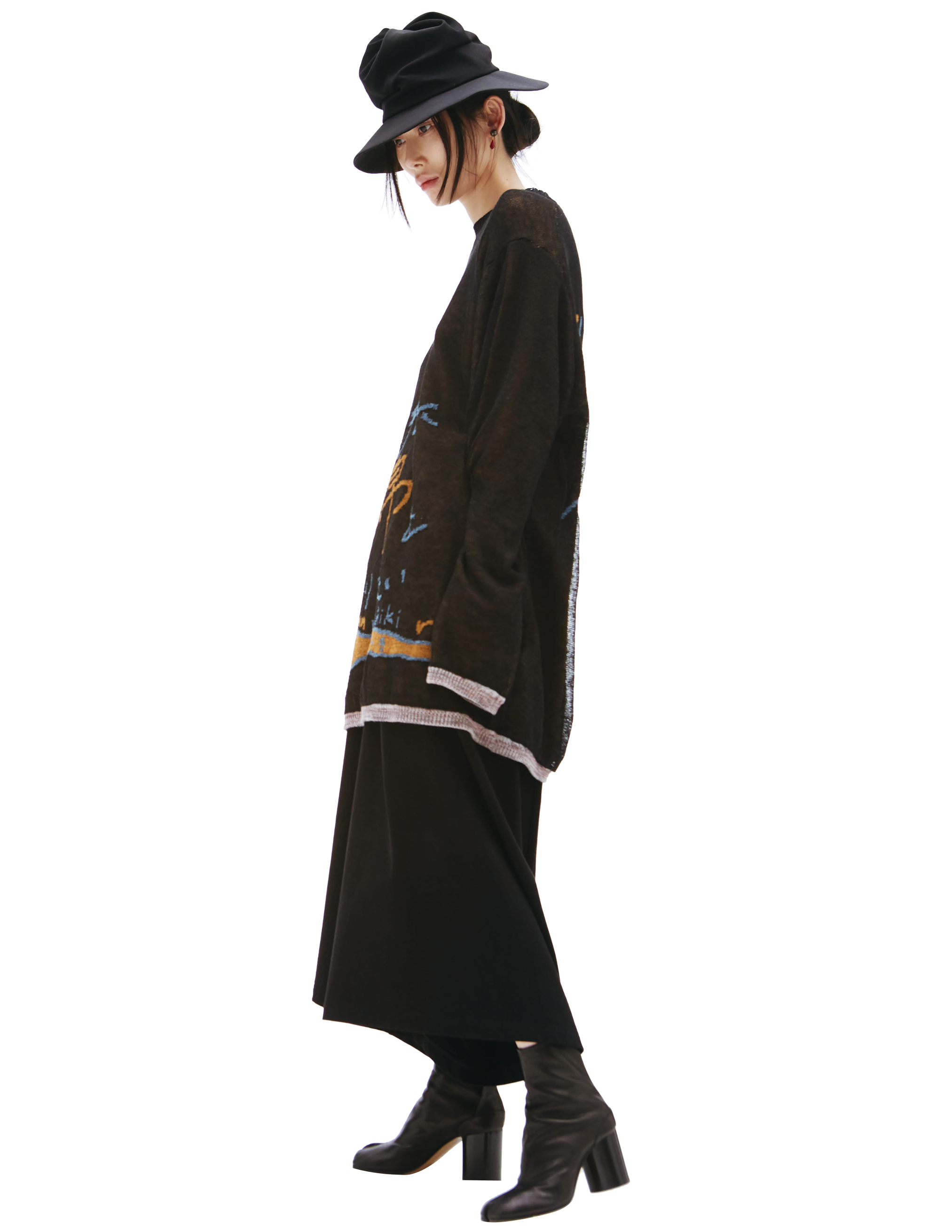 Черный свитер Whats your name - Yohji Yamamoto HG-K13-373-1 Фото 2