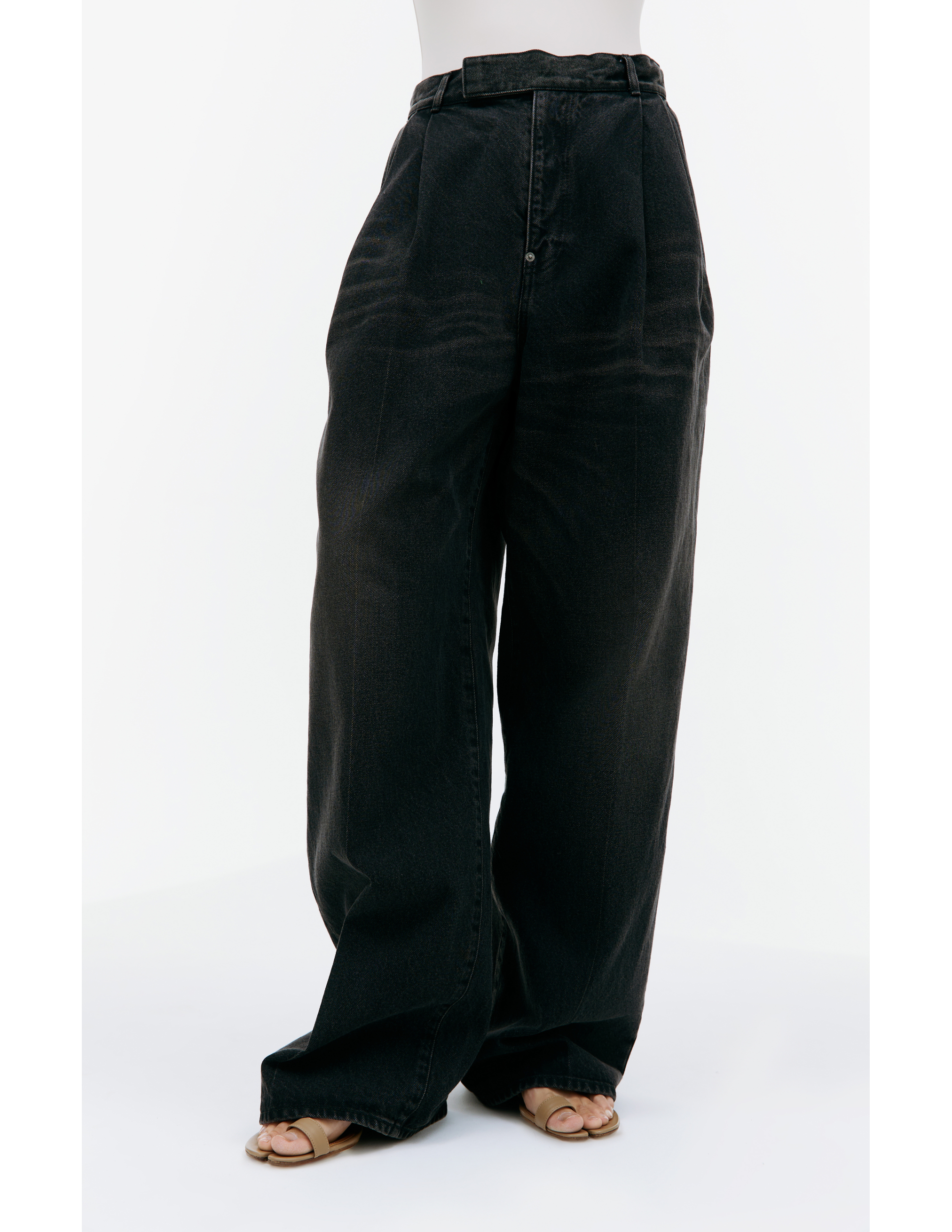 Широкие джинсы с защипами Undercover UC1C1504-2/BLACK, размер 3;4 UC1C1504-2/BLACK - фото 3