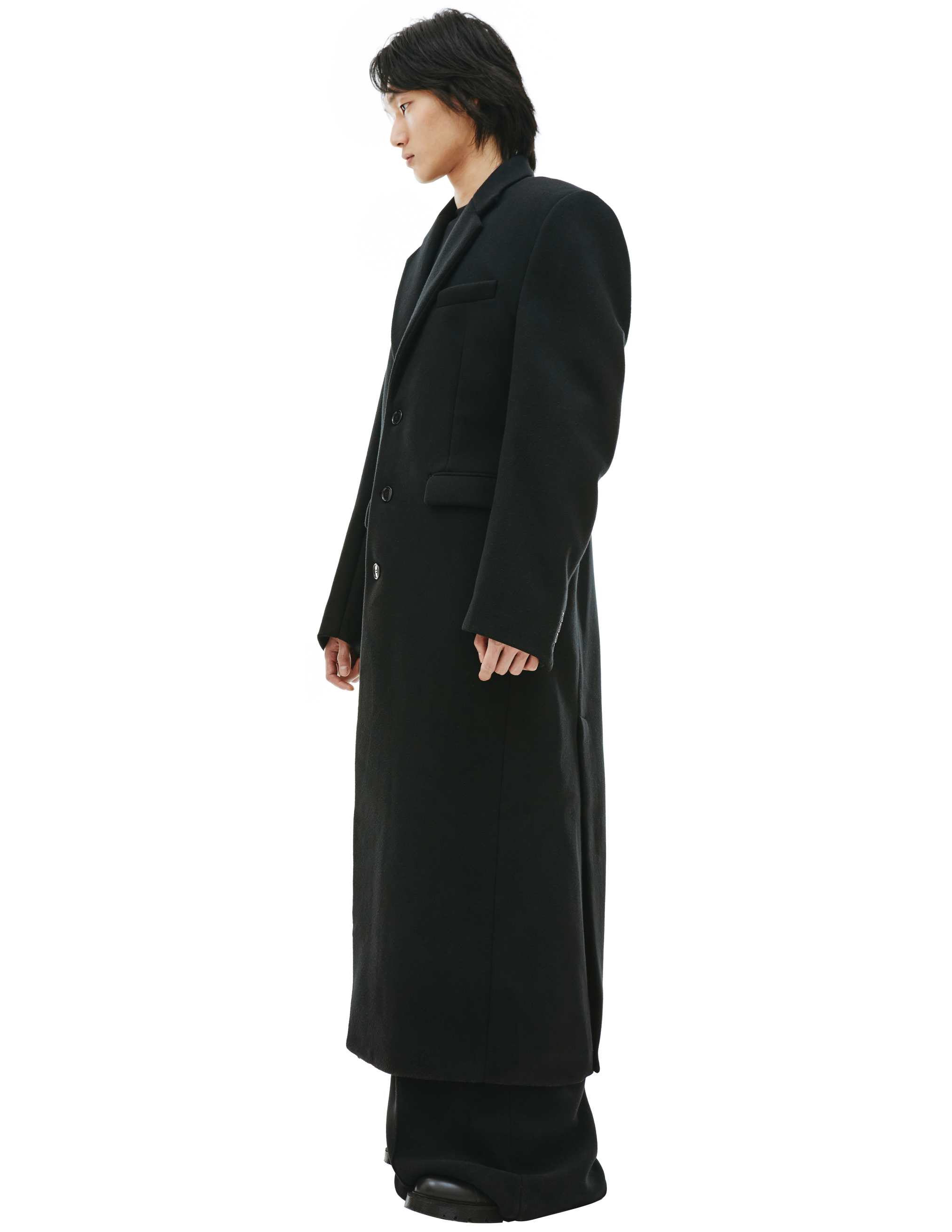 Черное оверсайз пальто VETEMENTS UE63CO160B/1259, размер XL;M UE63CO160B/1259 - фото 2