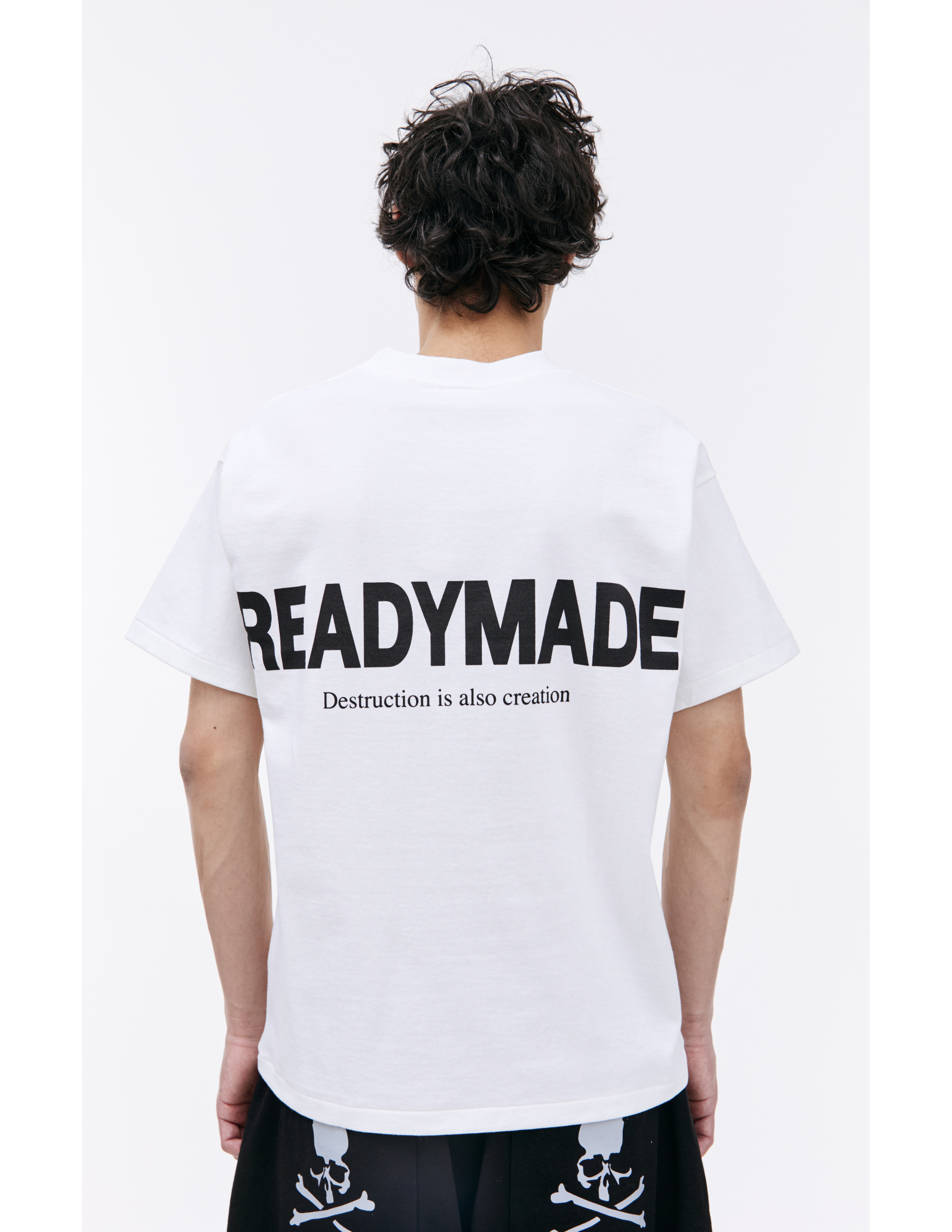 Белая футболка с контрастным логотипом Readymade RE-CO-WH-00-00-244, размер S;M - фото 5