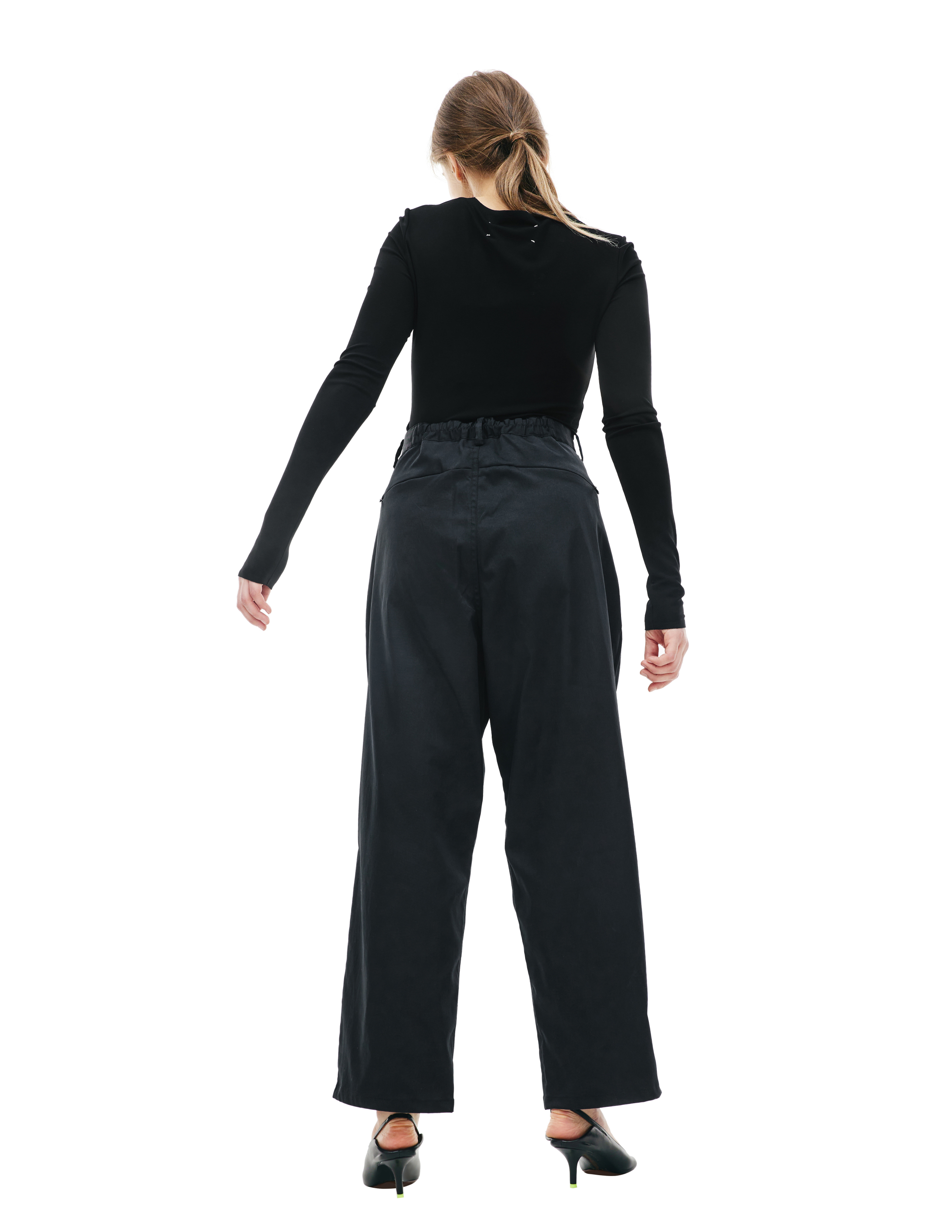 Черные брюки с защипами KIMMY SS23-11/BLACK, размер M;L SS23-11/BLACK - фото 3