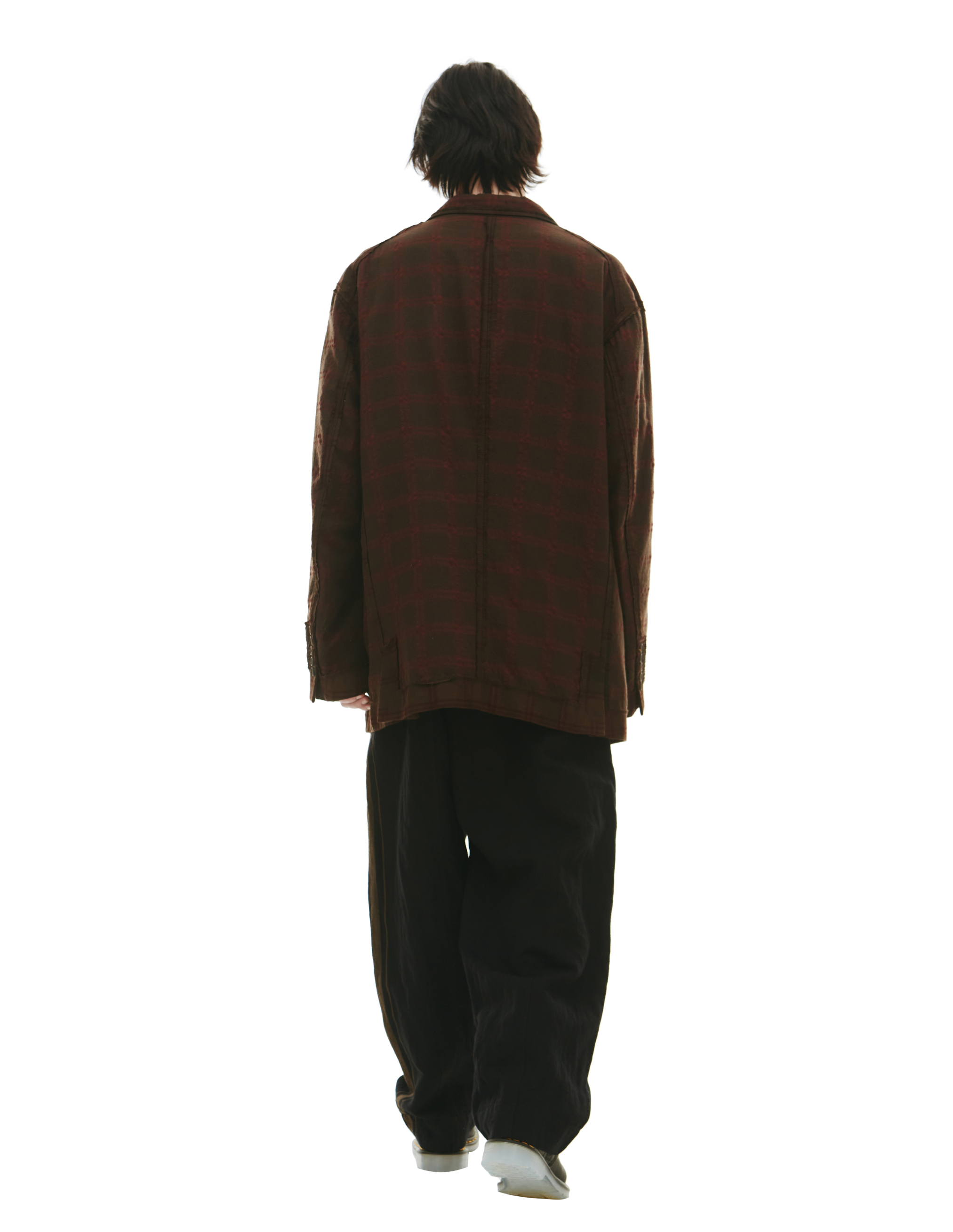 Льняной пиджак в клетку Ziggy Chen 0M2230913, размер 50 - фото 3