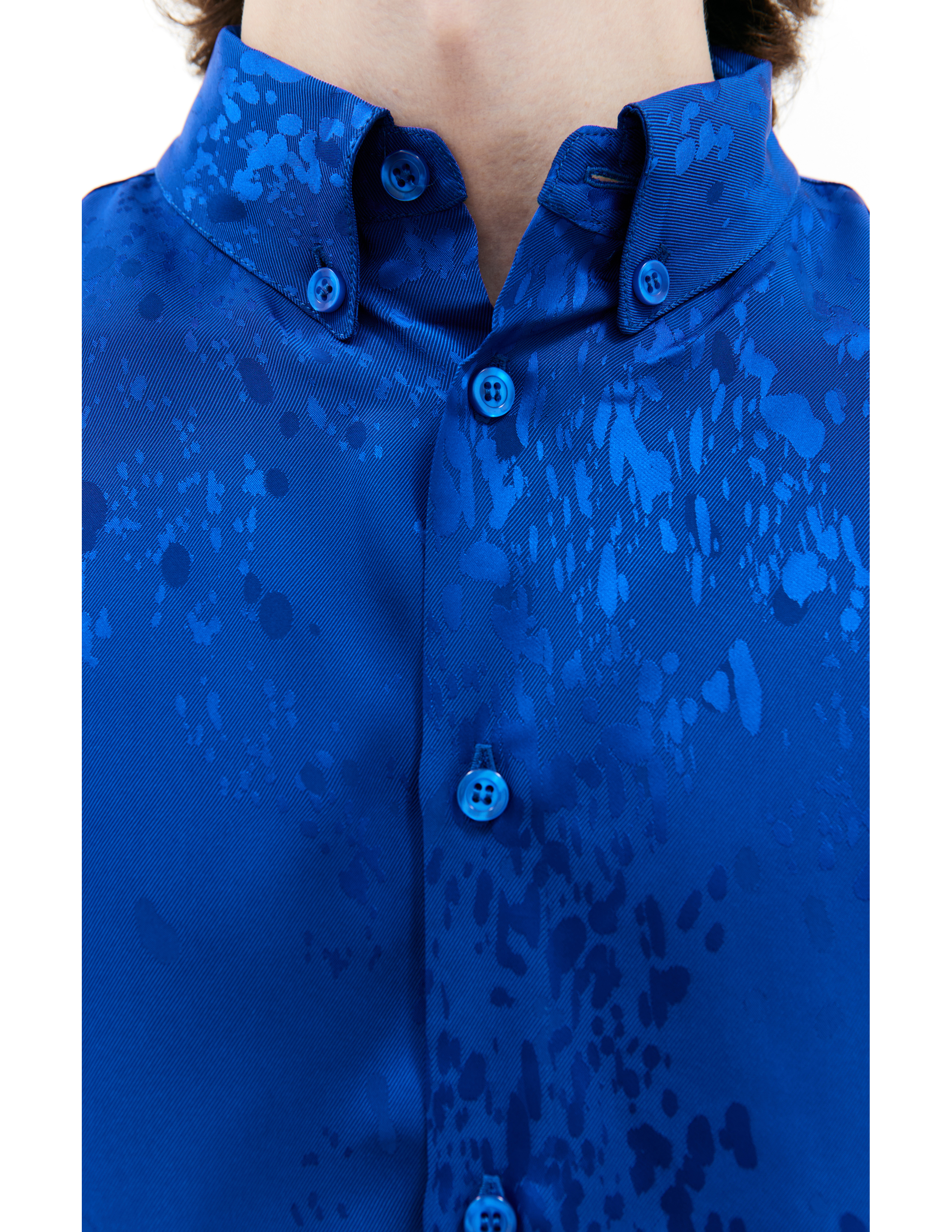 Синяя рубашка с короткими рукавами LOUIS GABRIEL NOUCHI 0531/T714/029, размер M;XL 0531/T714/029 - фото 4